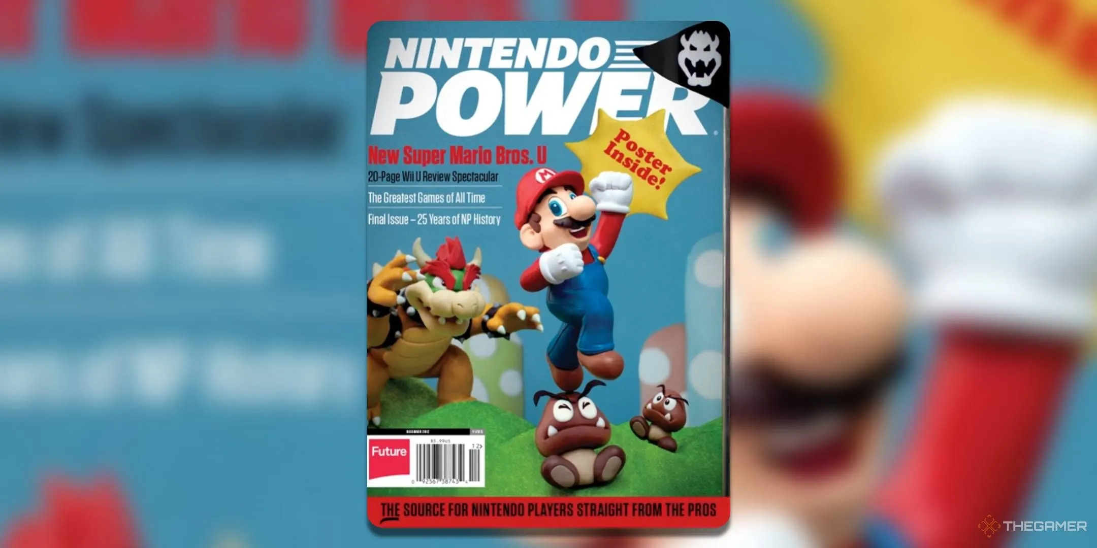 Bìa số cuối cùng của Nintendo Power, Volume 285, với Mario và các nhân vật New Super Mario Bros U