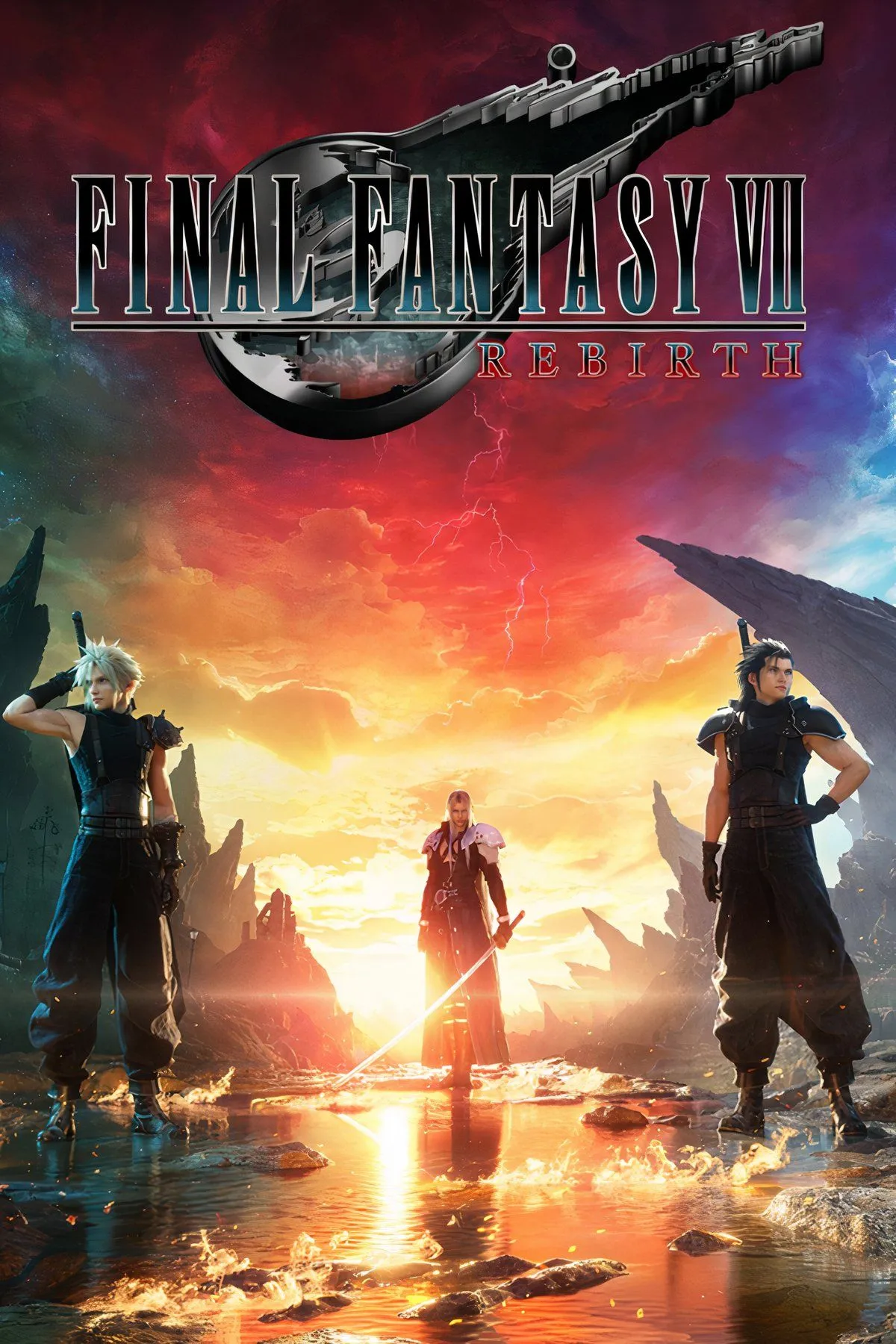 Cloud Strife và Sephiroth trong Final Fantasy VII Remake, với cốt truyện đã được làm lại đáng kể và sự xuất hiện của các thực thể Whispers.