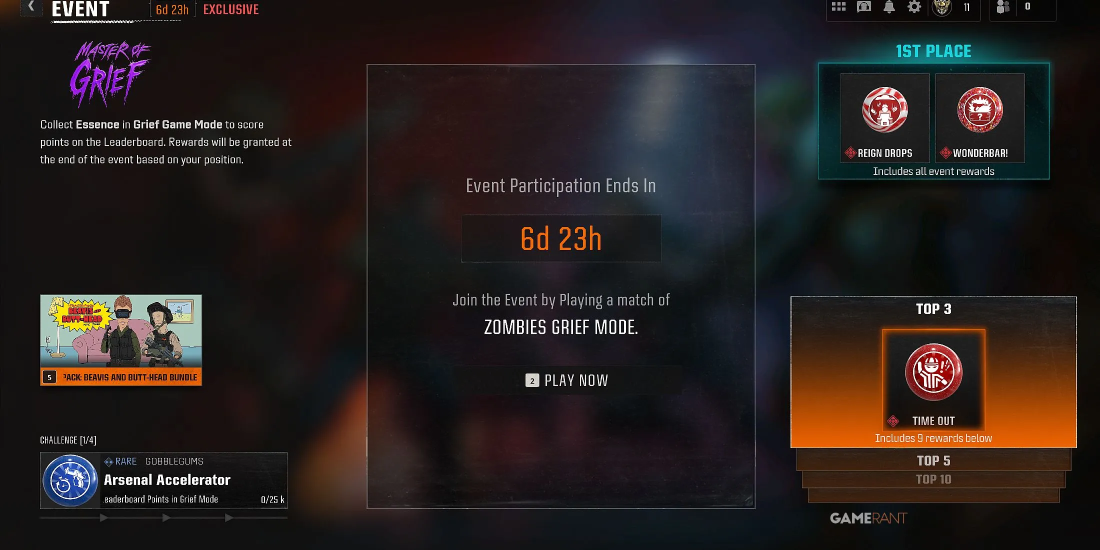Danh sách các phần thưởng GobbleGum độc quyền trong sự kiện Master of Grief của Black Ops 6 Zombies, thu hút người chơi tham gia.