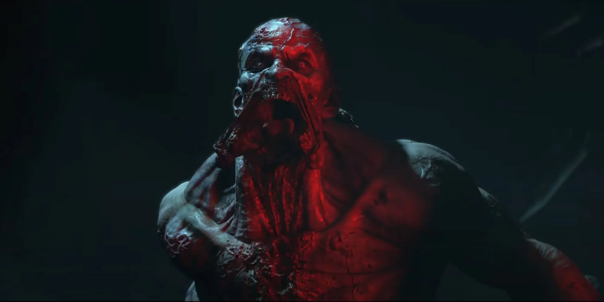 Dying Light The Beast: Một con zombie đang gào thét hung tợn trong đêm tối