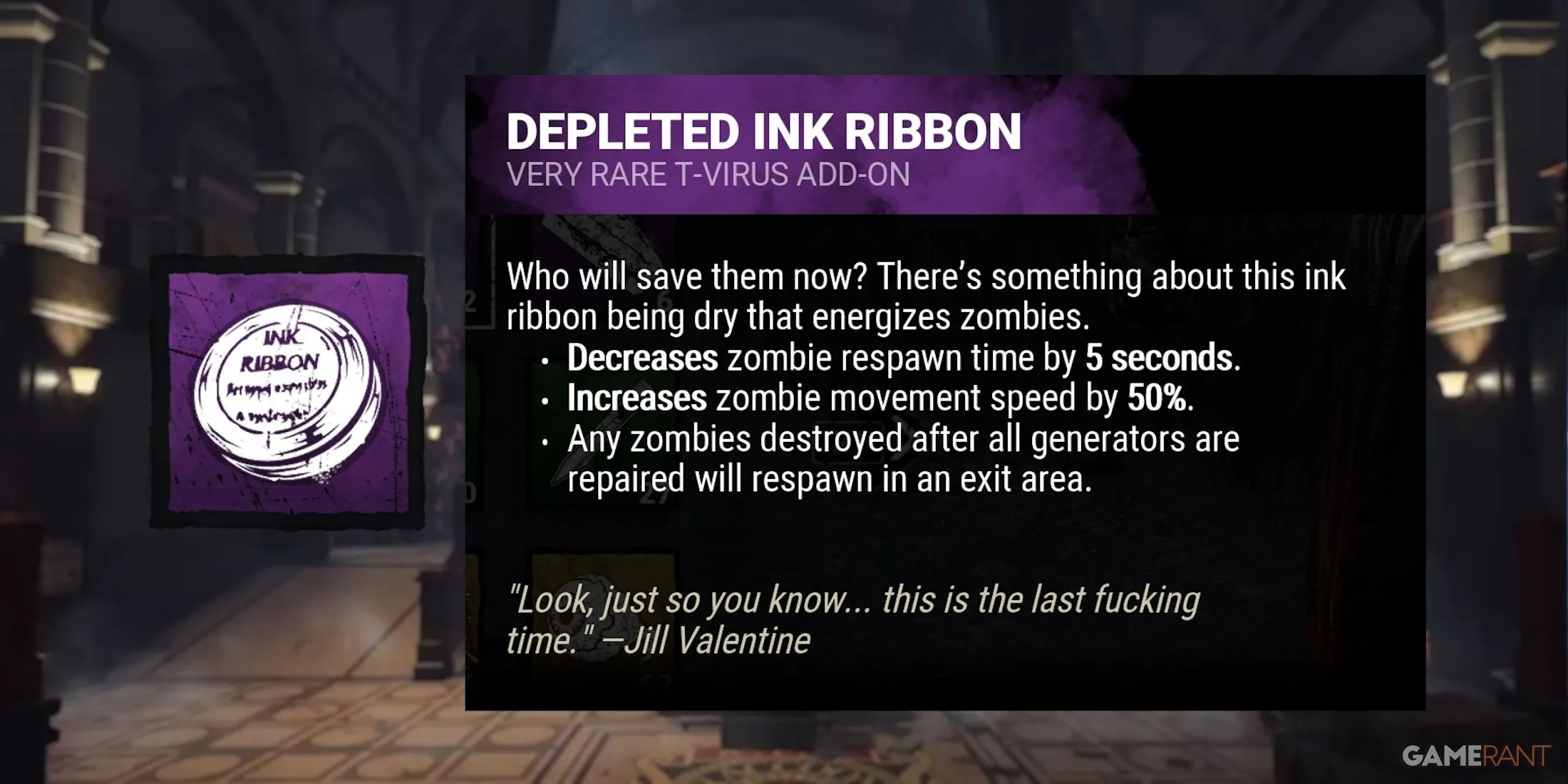 Hình ảnh Add-on Depleted Ink Ribbon của Nemesis trong Dead by Daylight