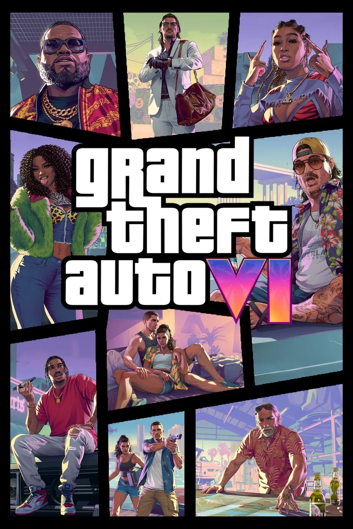 Hình ảnh bìa chính thức của tựa game Grand Theft Auto 6 sắp ra mắt.