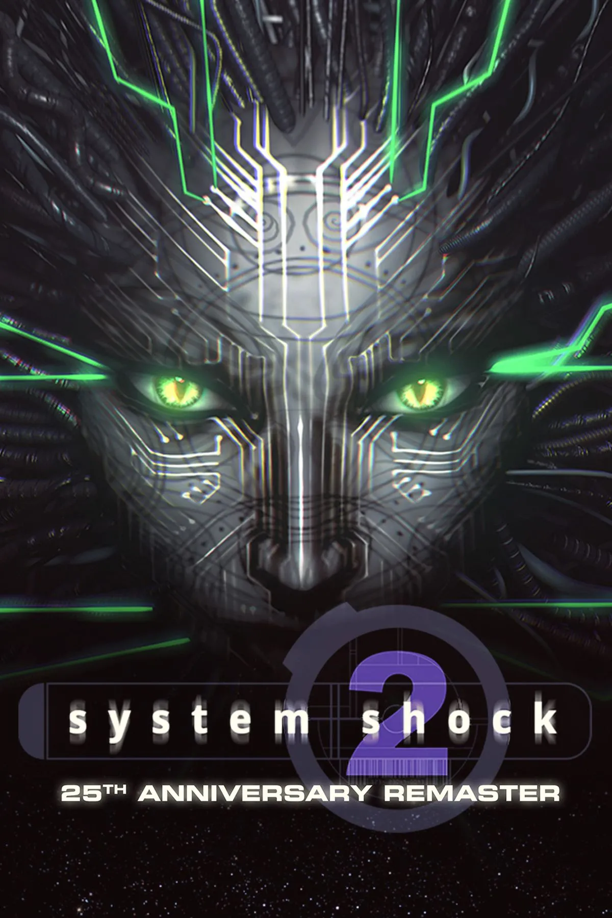 Hình ảnh bìa của System Shock 2: 25th Anniversary Remaster, gợi nhắc về huyền thoại kinh dị khoa học viễn tưởng.