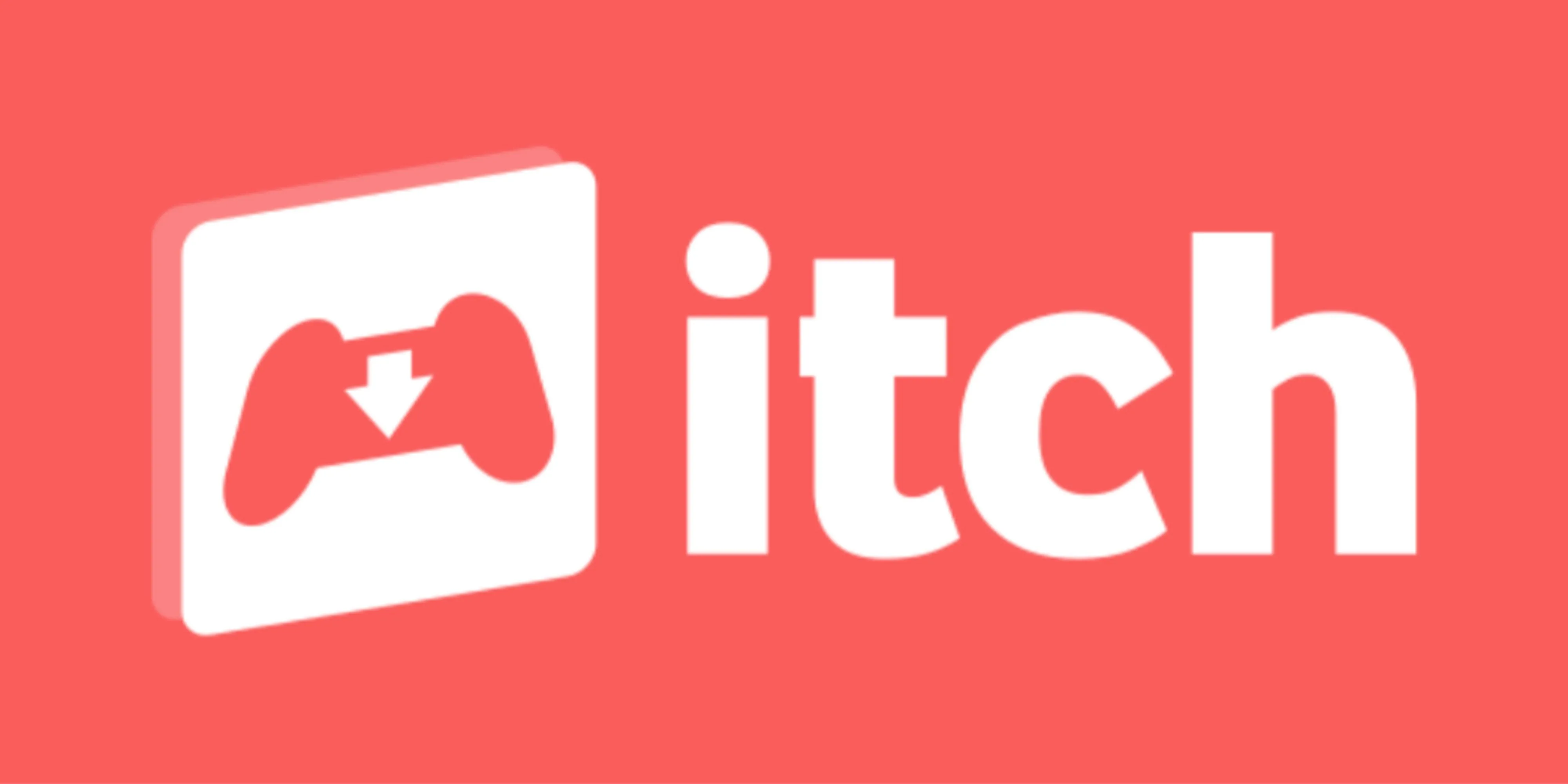 itch.io Logo và giao diện website trên màn hình máy tính