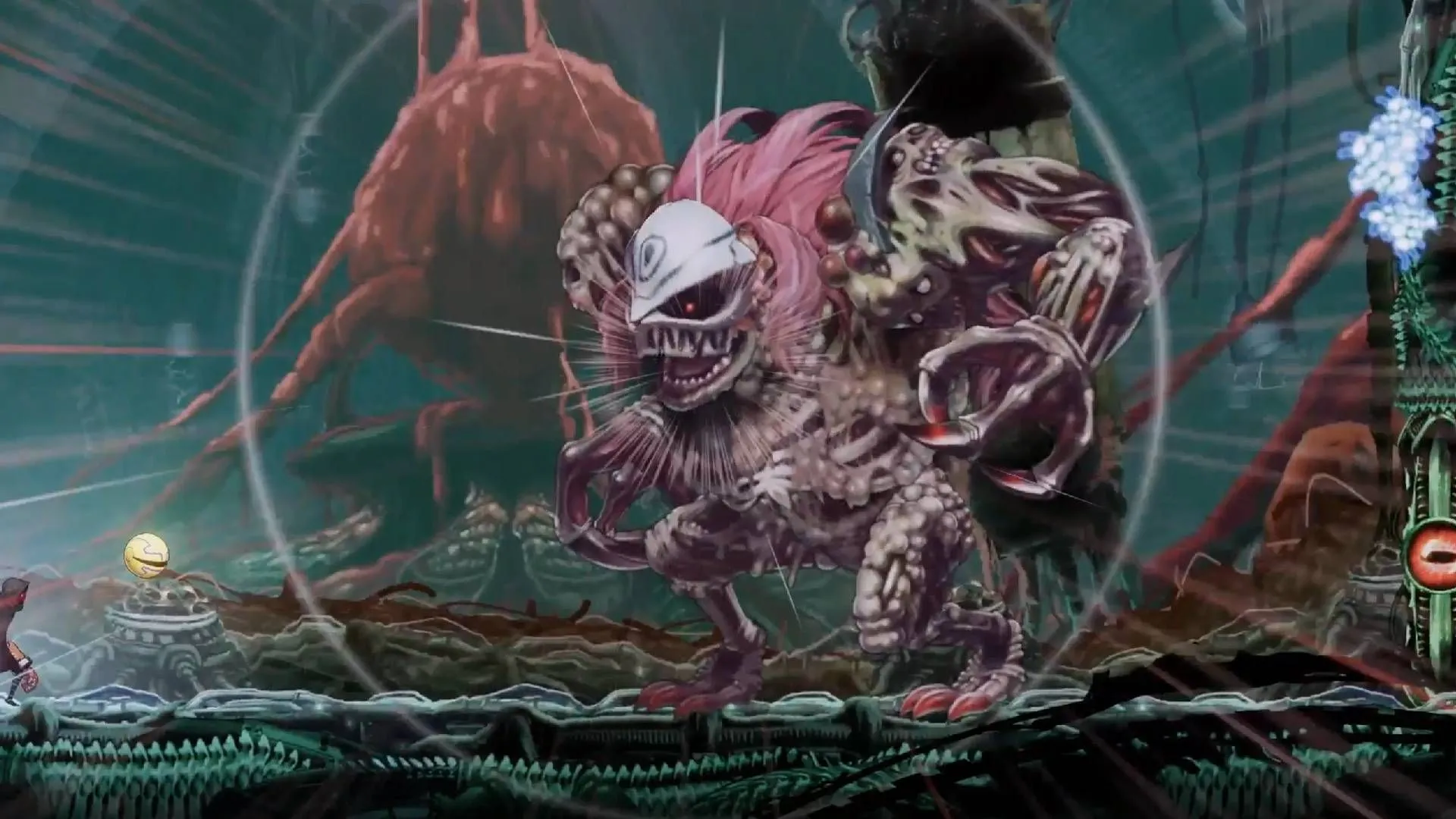 Khung cảnh bí ẩn và đầy rẫy nguy hiểm trong thế giới game Metroidvania Shadow Labyrinth