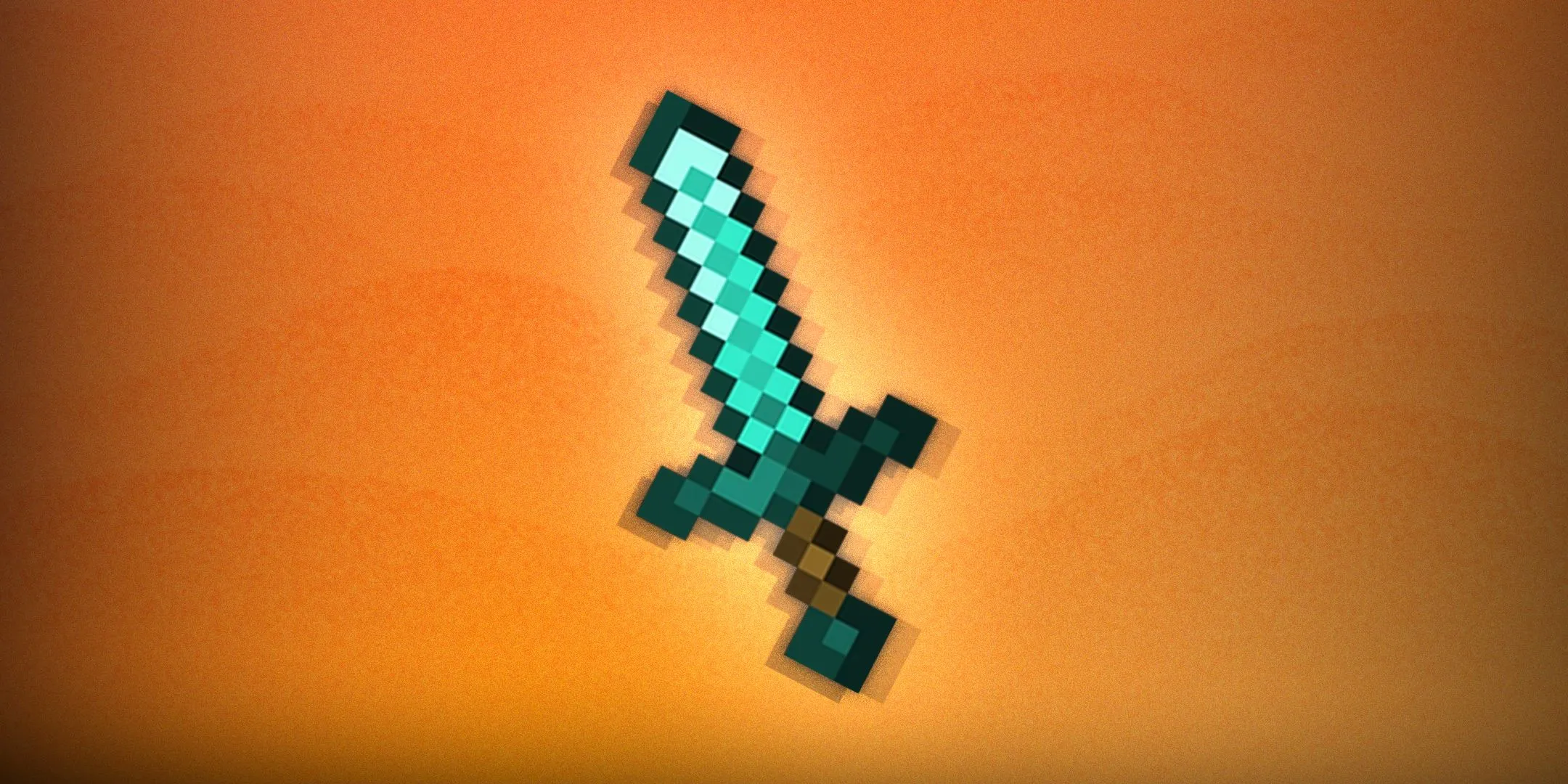 Kiếm kim cương Diamond Sword màu xanh biểu tượng của Minecraft