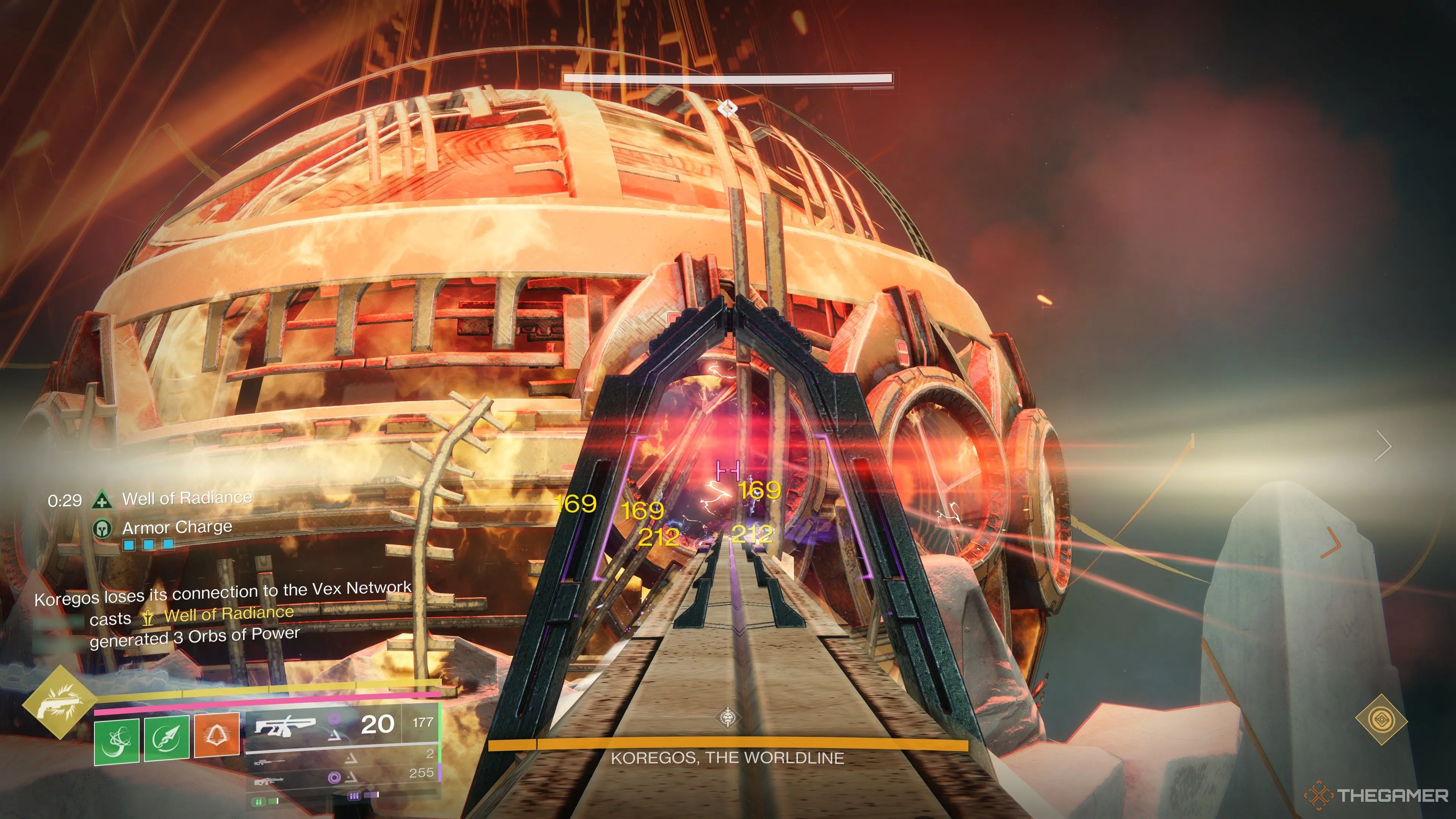 Koregos bị tấn công trong giai đoạn gây sát thương cuối của Raid Destiny 2