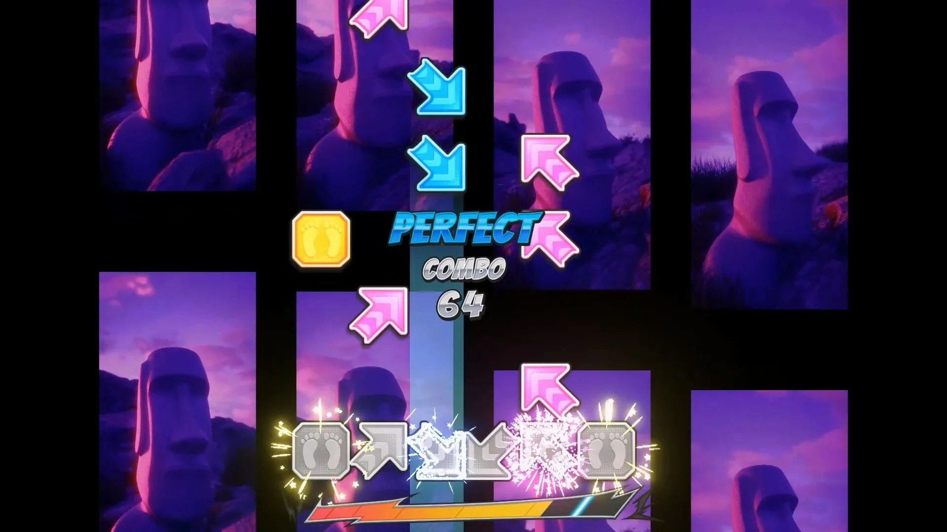 Màn hình lựa chọn bài hát trong Pump It Up Rise, với danh sách nhạc đa dạng sẵn sàng cho game thủ khám phá.