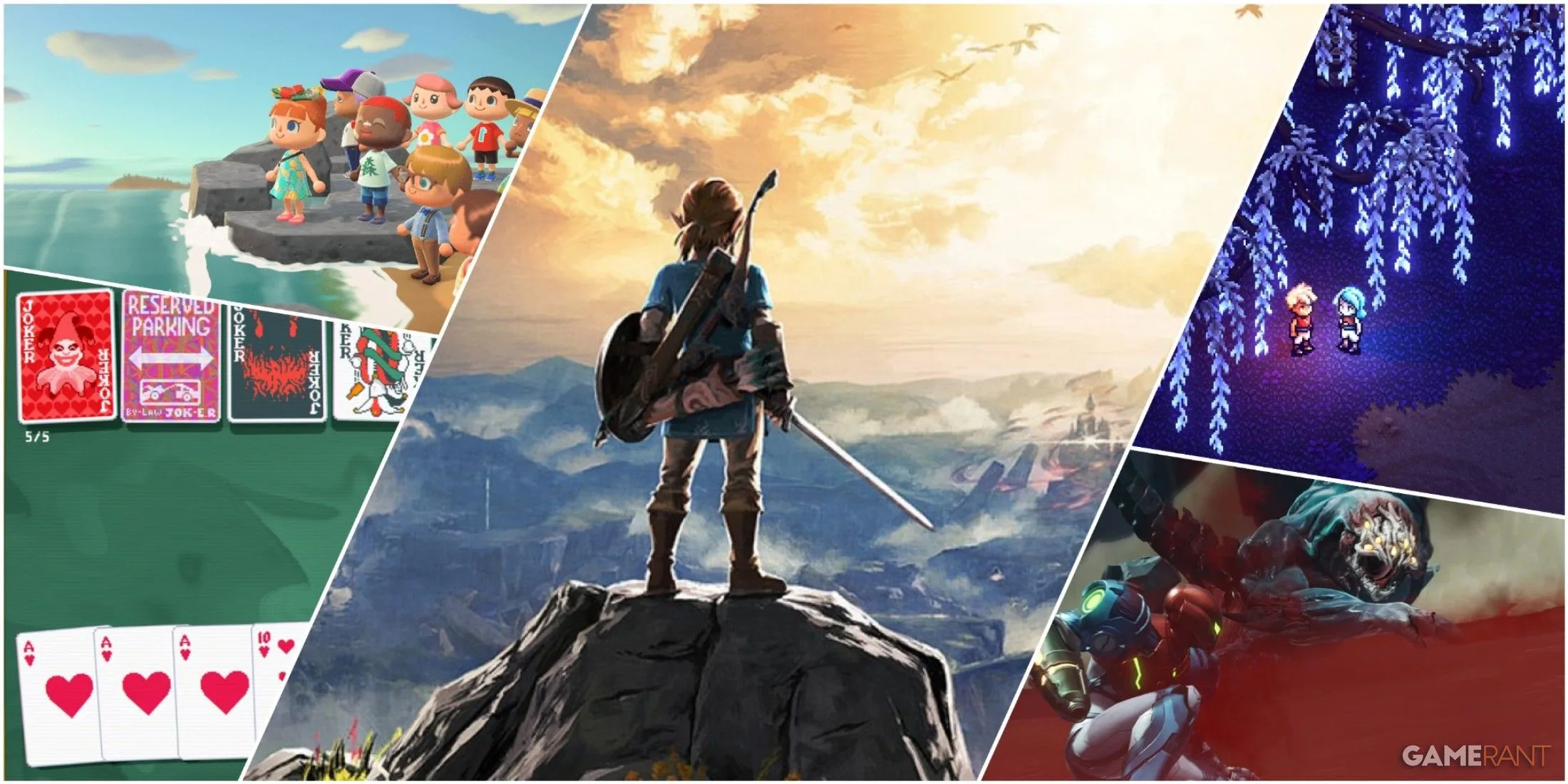 Một bức tranh tổng hợp các tựa game Nintendo Switch đỉnh cao, biểu tượng cho sự sáng tạo và thành công của hệ máy.
