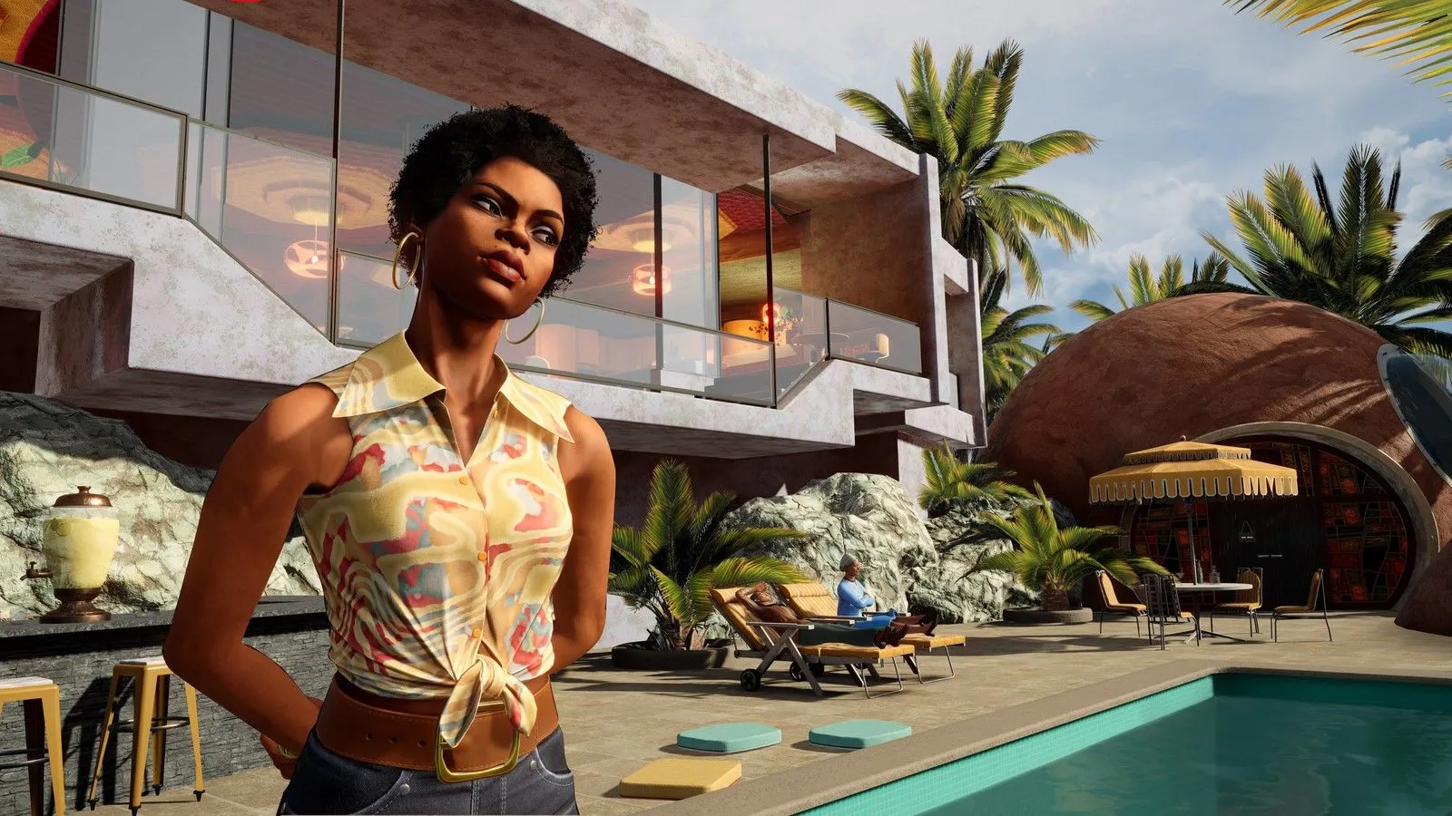 Nhân vật mới Jane Royce trong game Agatha Christie Death on the Nile với phong cách thập niên 70