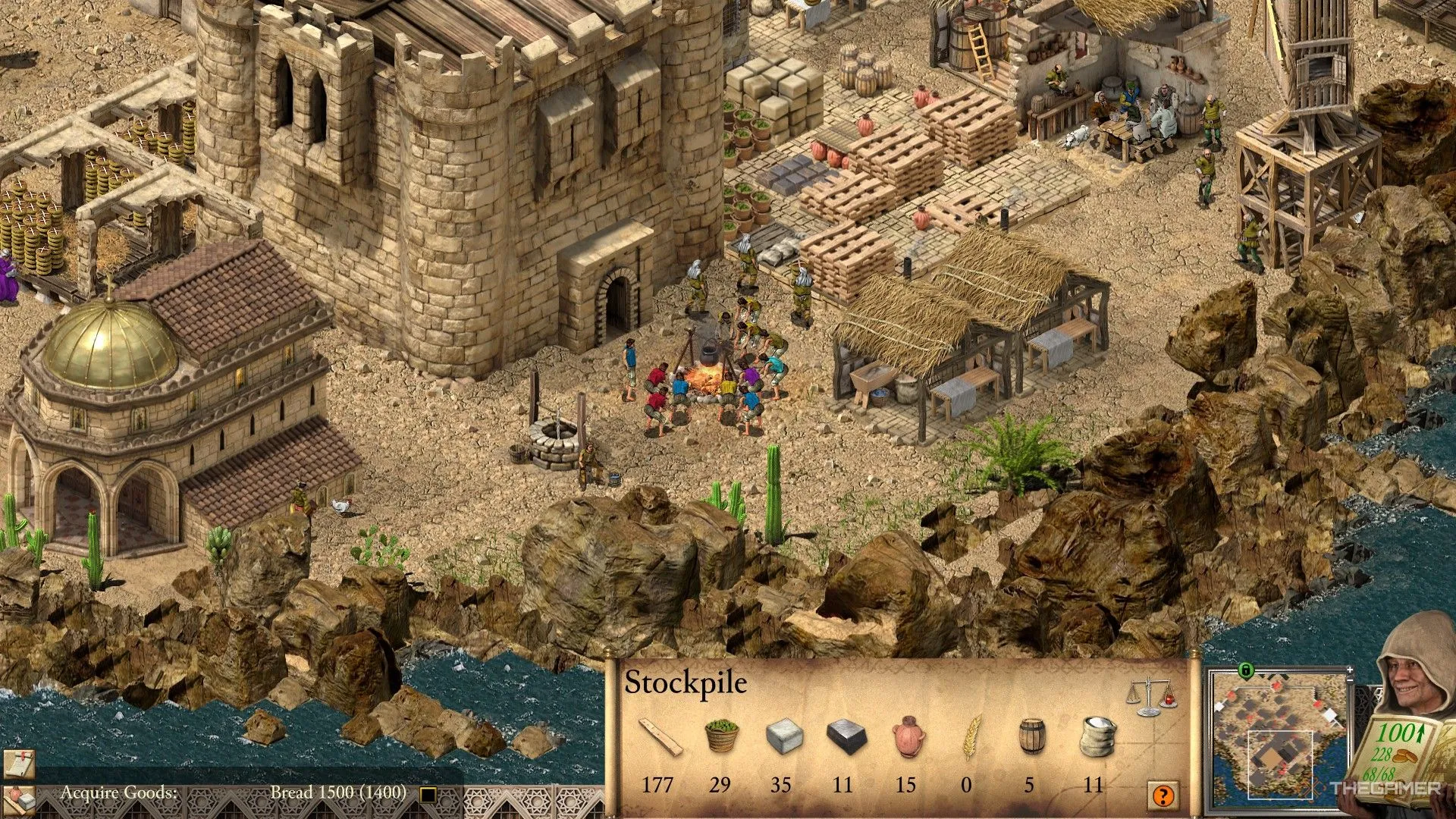 Nông dân Stronghold Crusader Definitive Edition tập trung để được phân công công việc
