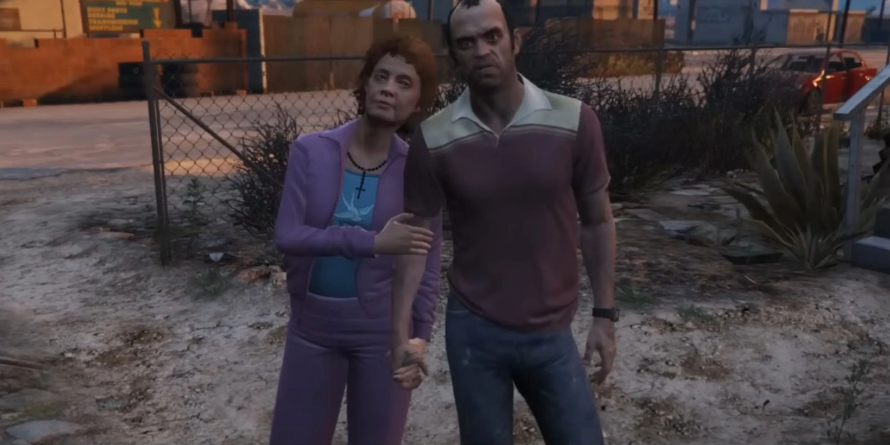 Patricia Madrazo ôm Trevor Philips đầy yêu thương trong GTA 5, cặp đôi gây sốc nhất &quot;Đảo Tình Yêu&quot;