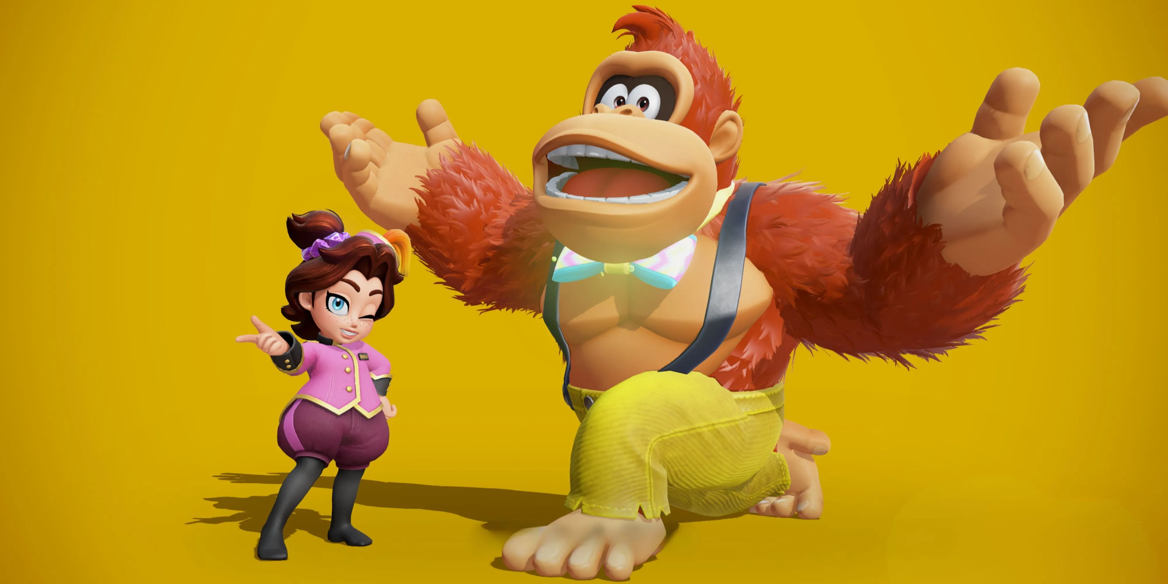 Pauline và Donkey Kong tạo dáng đầy phong cách trong game Donkey Kong Bananza