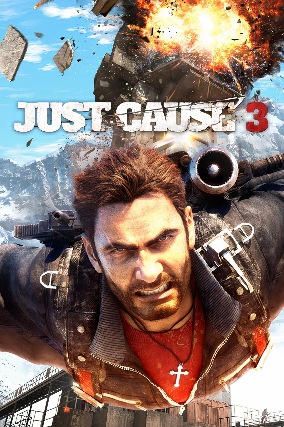 Rico Rodriguez chuẩn bị phá hủy một căn cứ quân sự ở Medici trong Just Cause 3