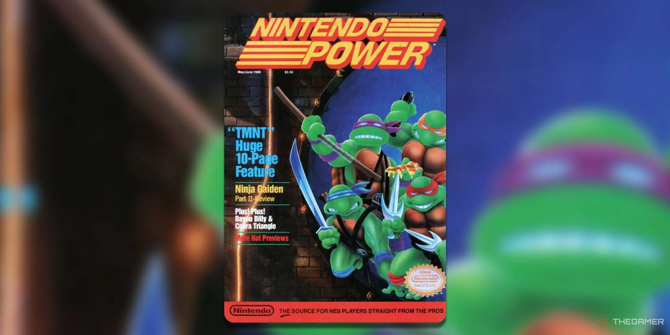 Tạp chí Nintendo Power Volume 6 tháng 5/6 năm 1989, nổi bật với hình ảnh Teenage Mutant Ninja Turtles
