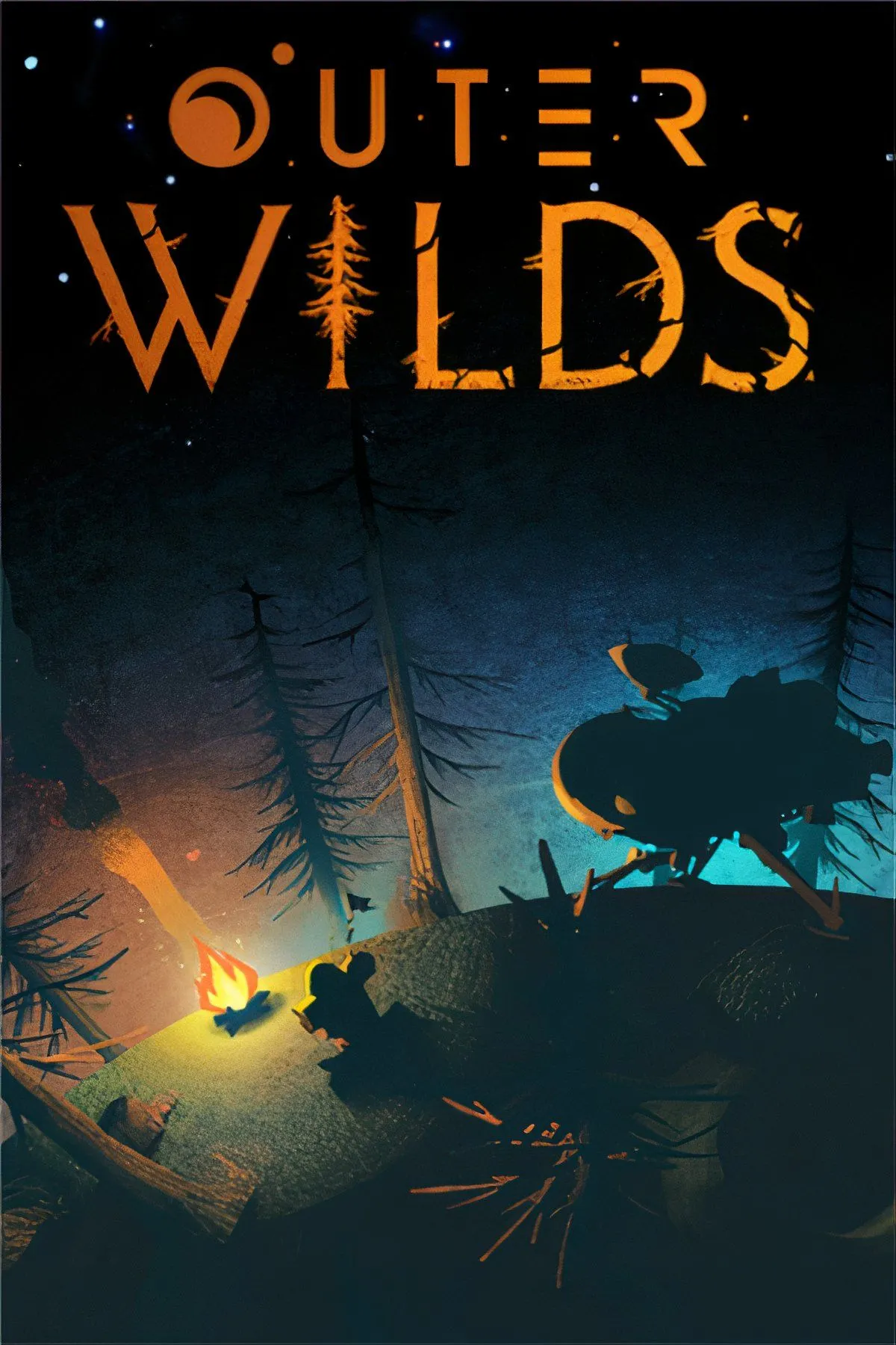 Tàu vũ trụ nhỏ bé bay lượn trong không gian rộng lớn của Outer Wilds