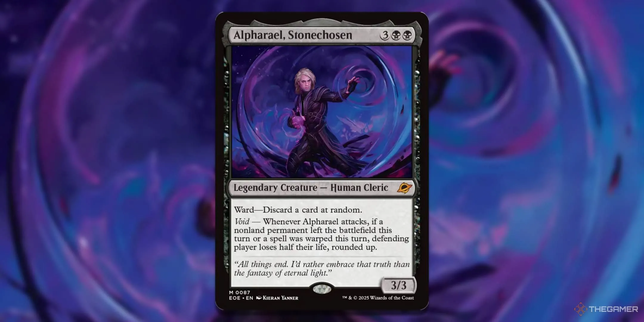 Thẻ bài Alpharael, Stonechosen trong Magic: The Gathering với hình ảnh một sinh vật đá hùng vĩ