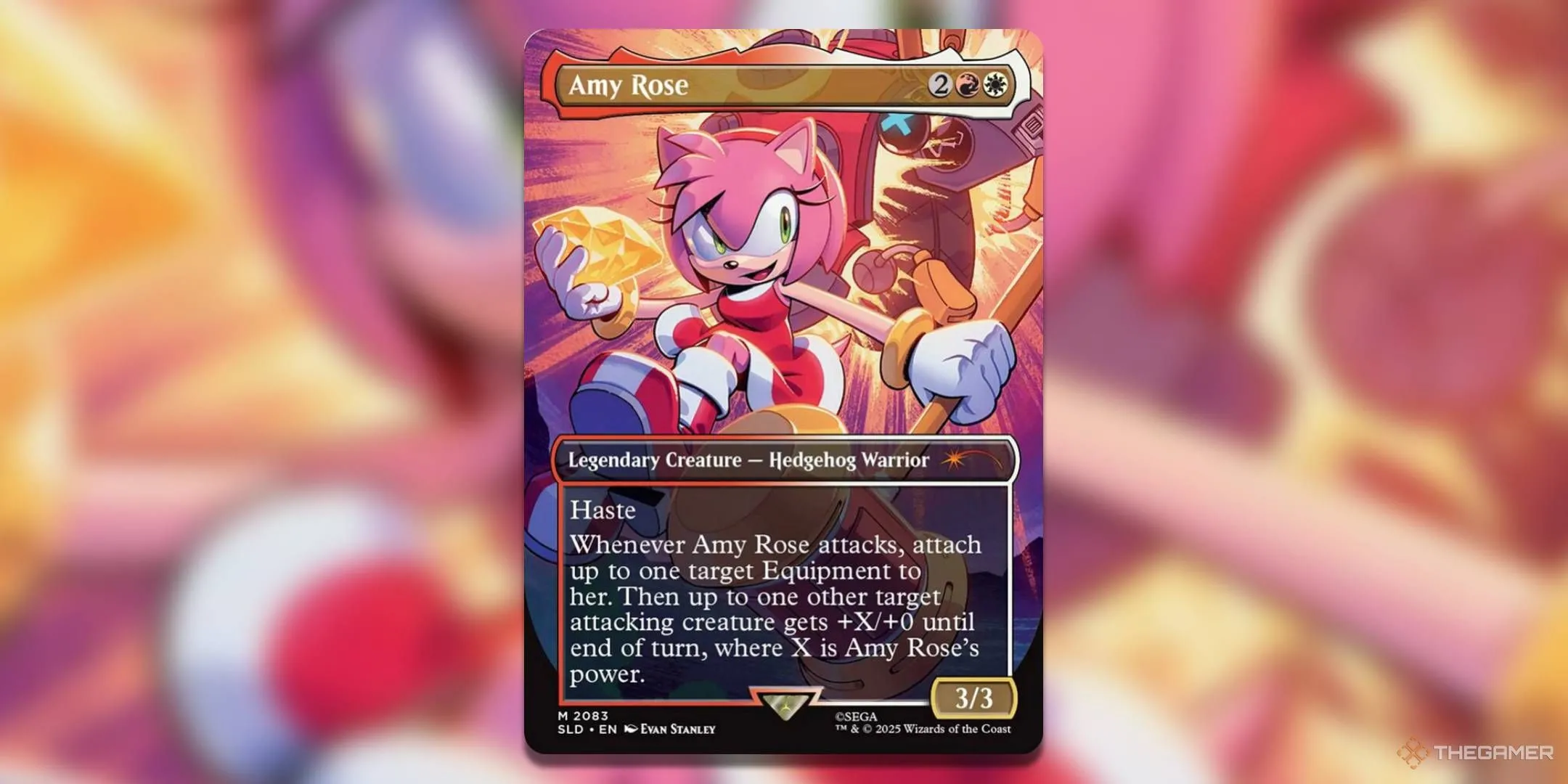 Thẻ bài Amy Rose trong Secret Lair X Sonic