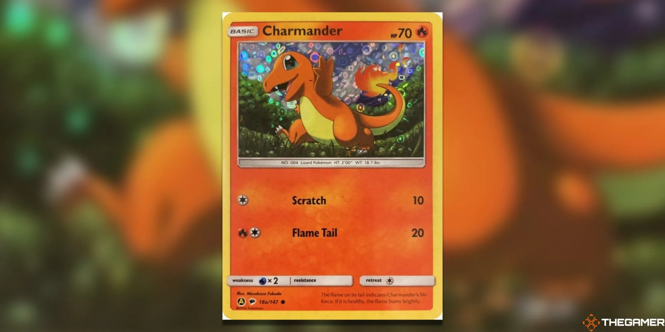 Thẻ bài Charmander mã 18a/147 phiên bản promo General Mills.