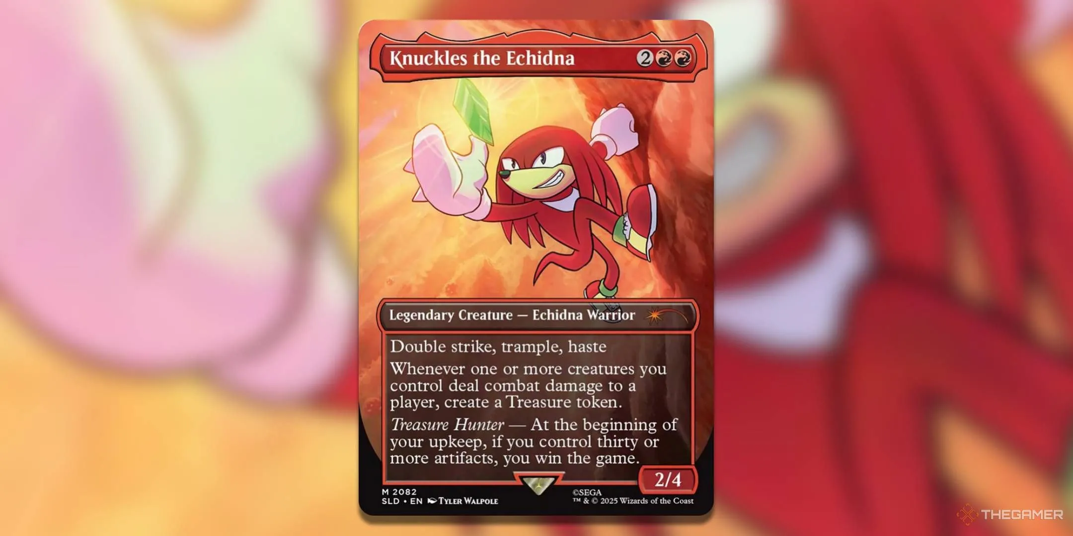 Thẻ bài Knuckles The Echidna trong Secret Lair X Sonic