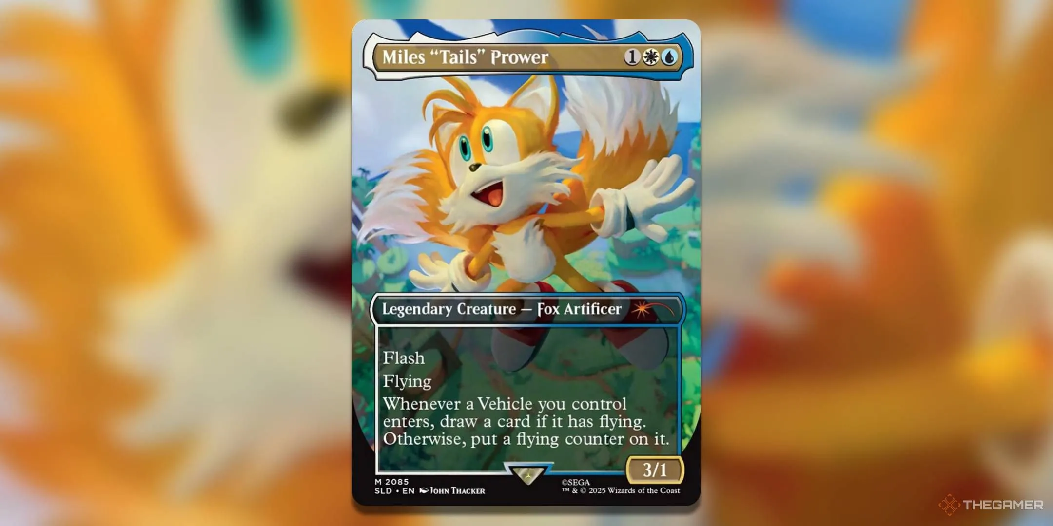 Thẻ bài Miles &quot;Tails&quot; Prower trong Secret Lair X Sonic