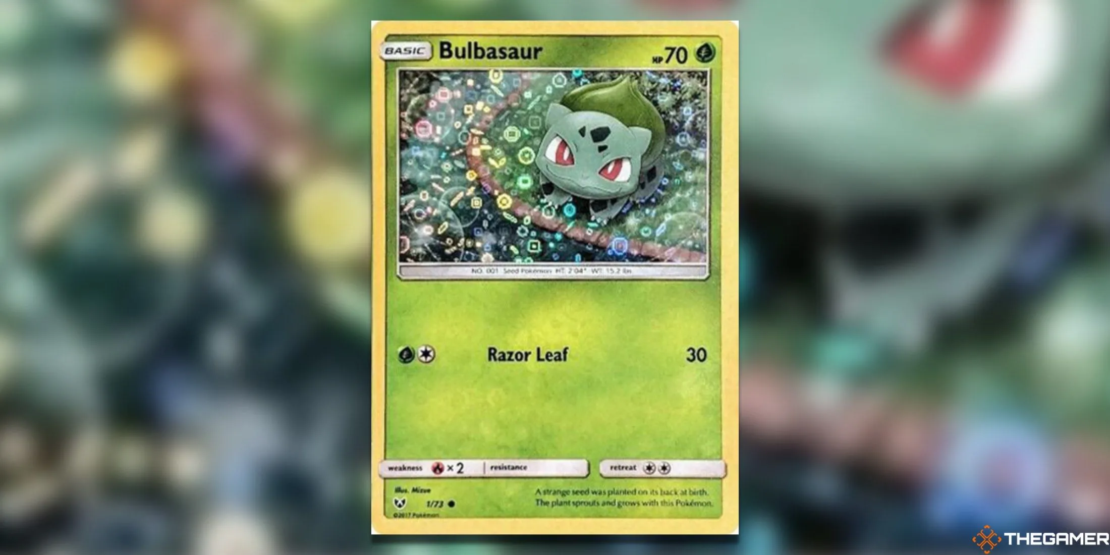 Thẻ bài Pokemon TCG Bulbasaur 1/73 thuộc bộ promo General Mills.