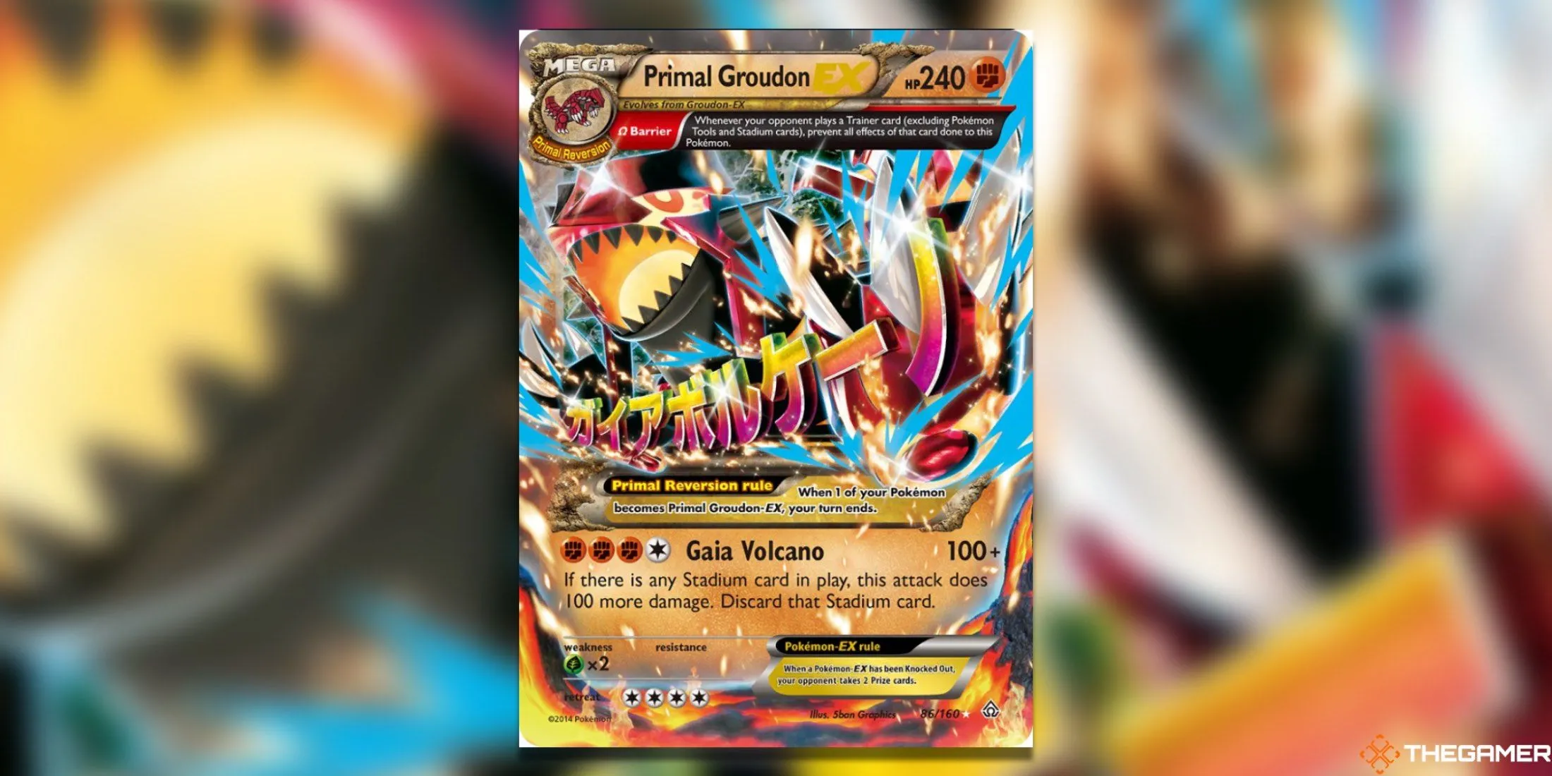 Thẻ bài Primal Groudon EX Omega bản Jumbo từ bộ Primal Clash