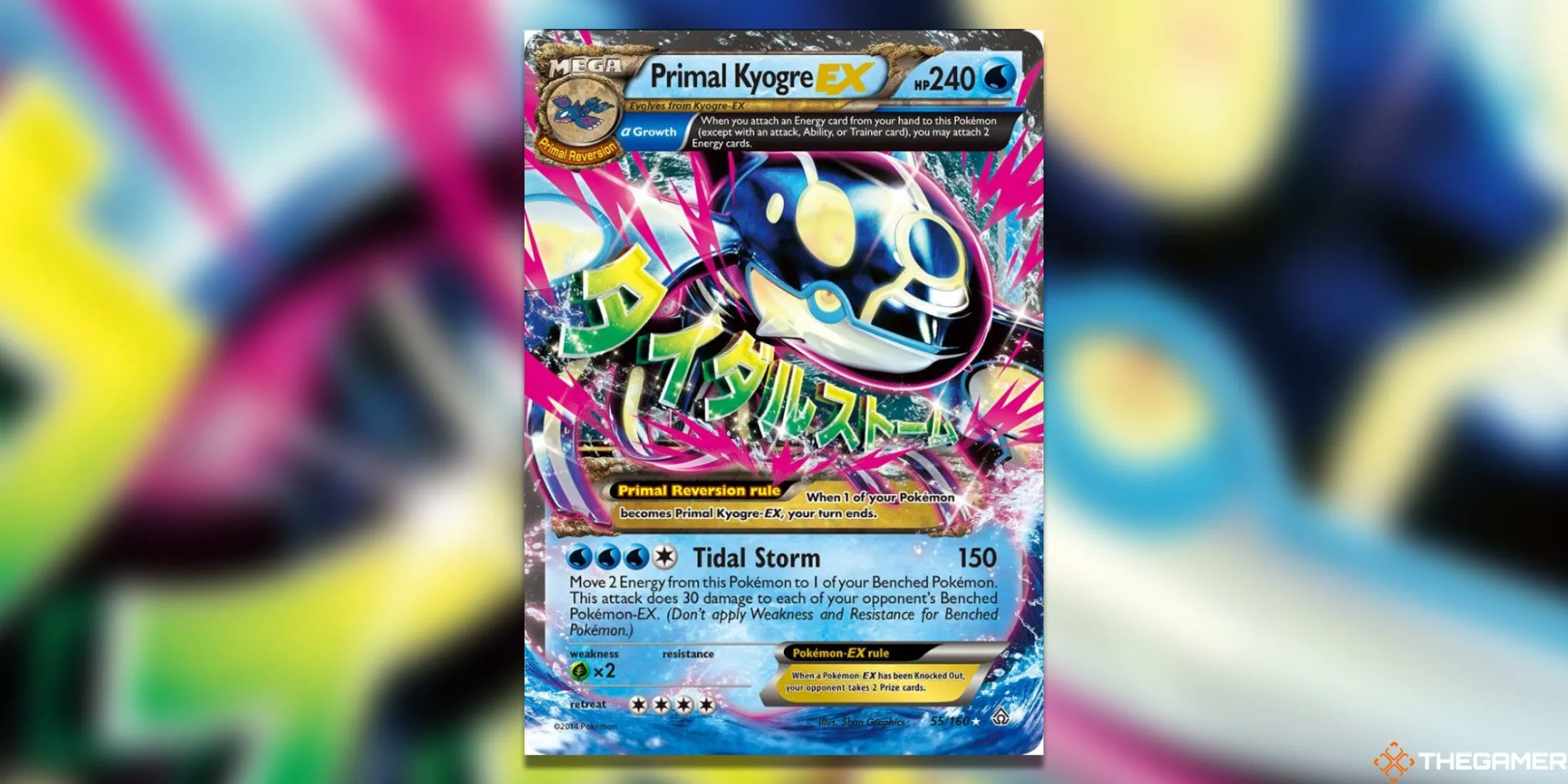 Thẻ bài Primal Kyogre EX Alpha Ultra Rare từ bộ Primal Clash Pokemon TCG