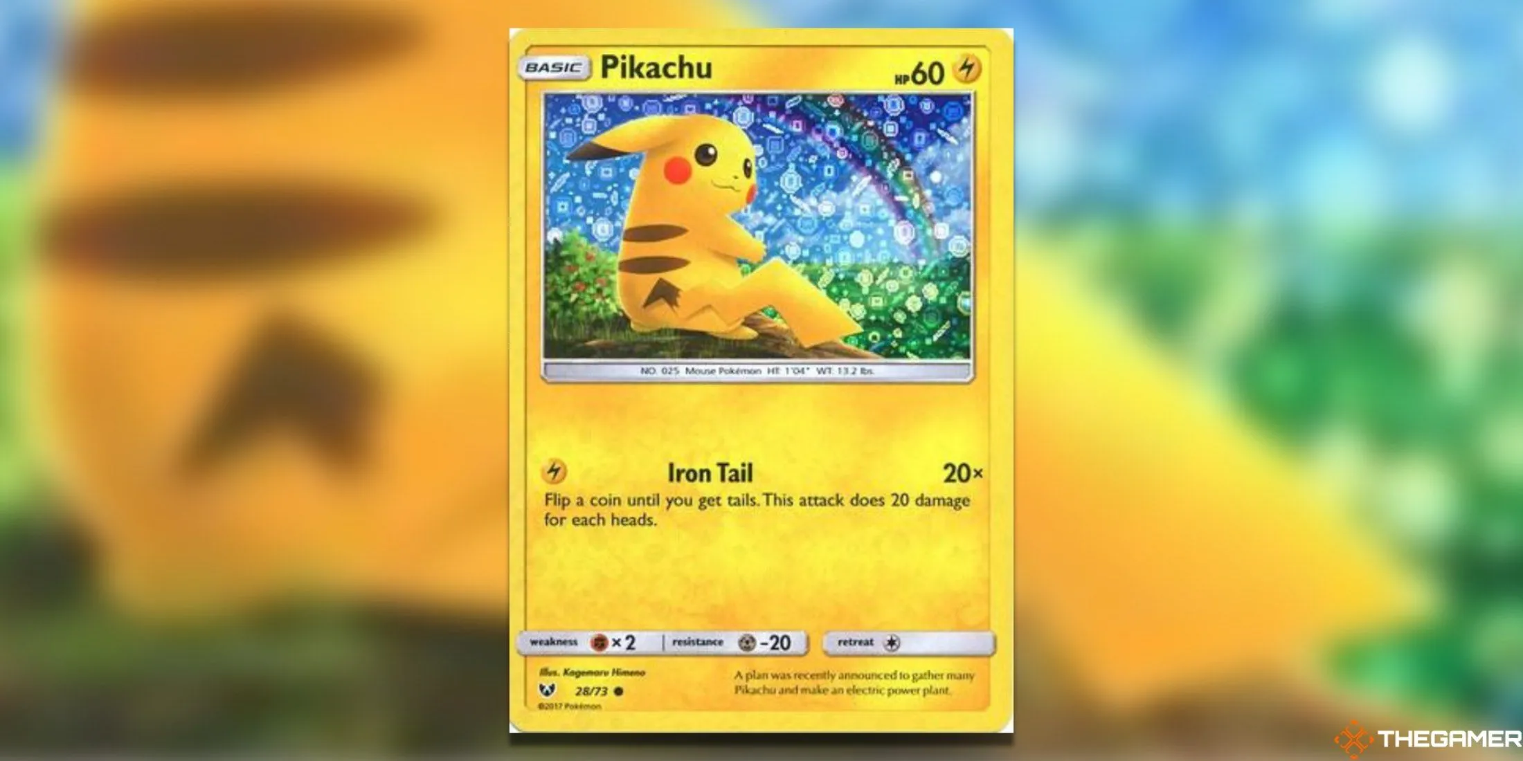 Thẻ Pokemon TCG Pikachu 28/73 phát hành trong chương trình General Mills.