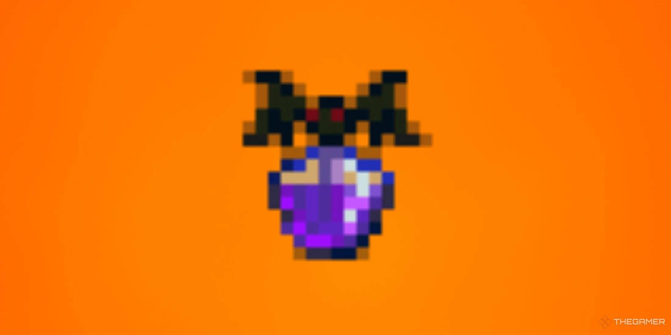 Vật phẩm Monster Musk trong Stardew Valley với hiệu ứng ánh sáng cam nổi bật