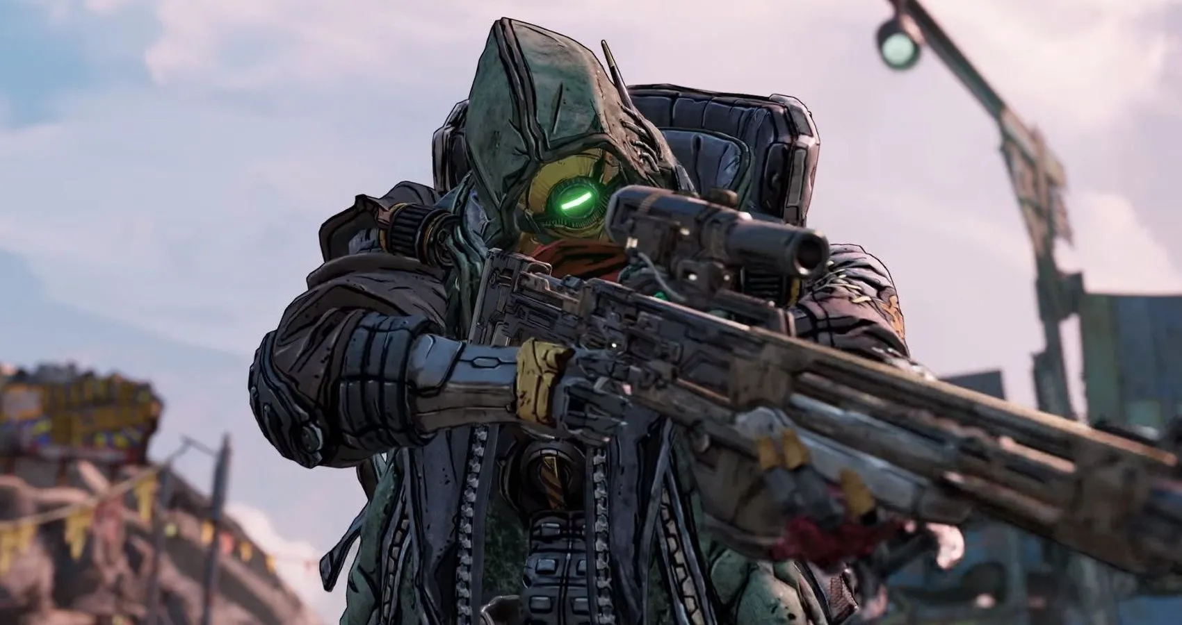 FL4K từ Borderlands 3 trong tạo hình thợ săn với súng bắn tỉa