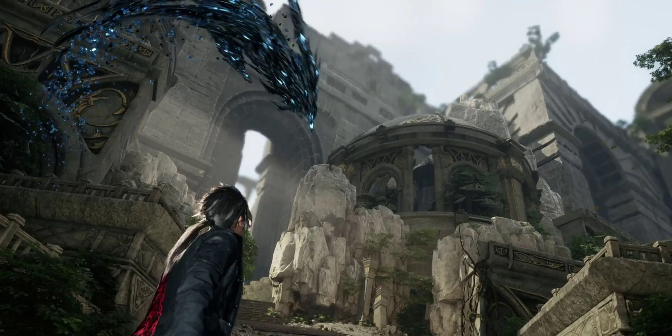 Hình ảnh gameplay Lost Soul Aside với pha nhảy platforming đầy thử thách