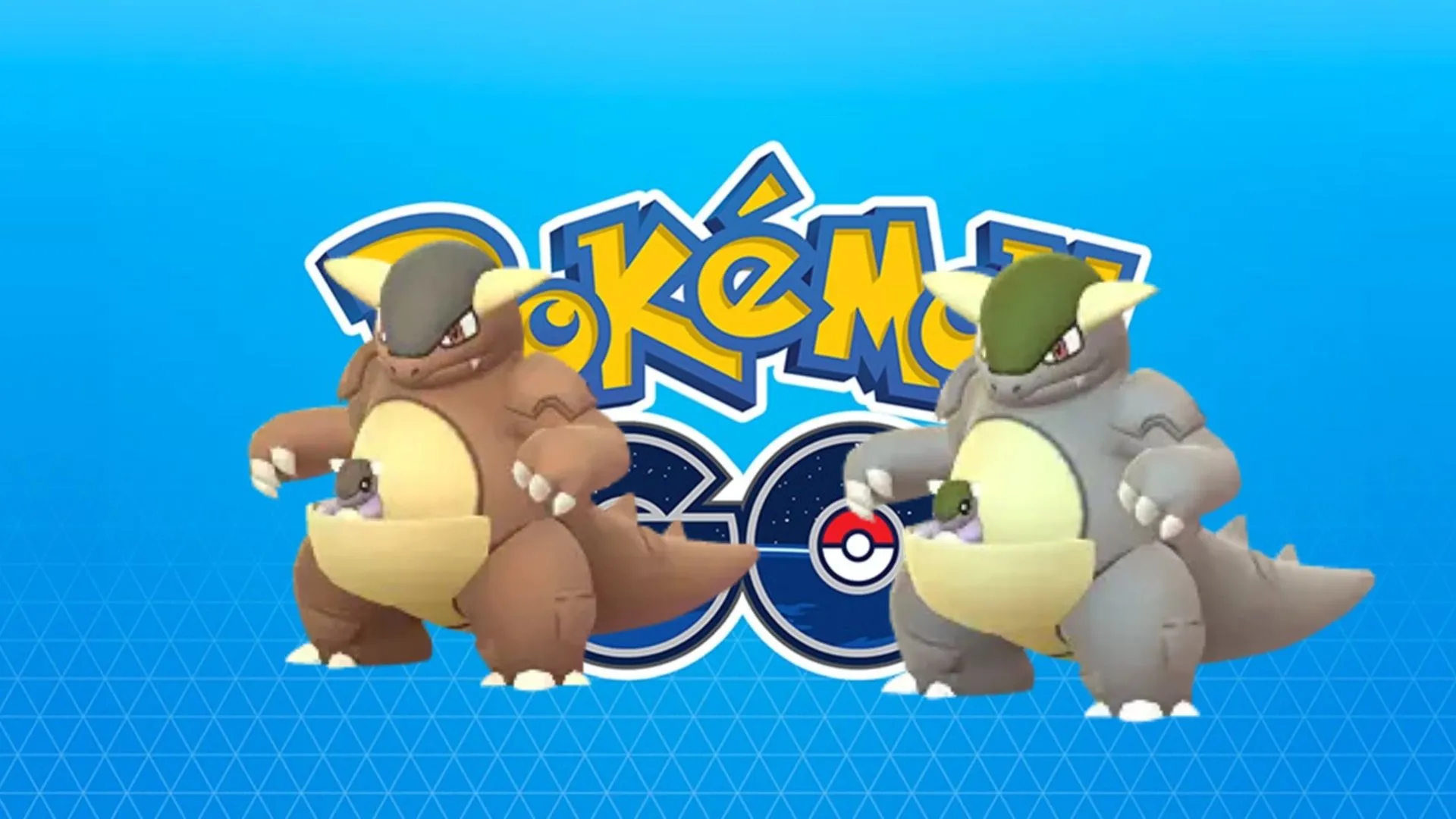 Hình ảnh so sánh Kangaskhan thường và Shiny Kangaskhan trong Pokemon GO