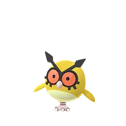 Phiên bản Shiny của Pokemon Hoothoot với màu sắc đặc biệt trong Pokemon GO
