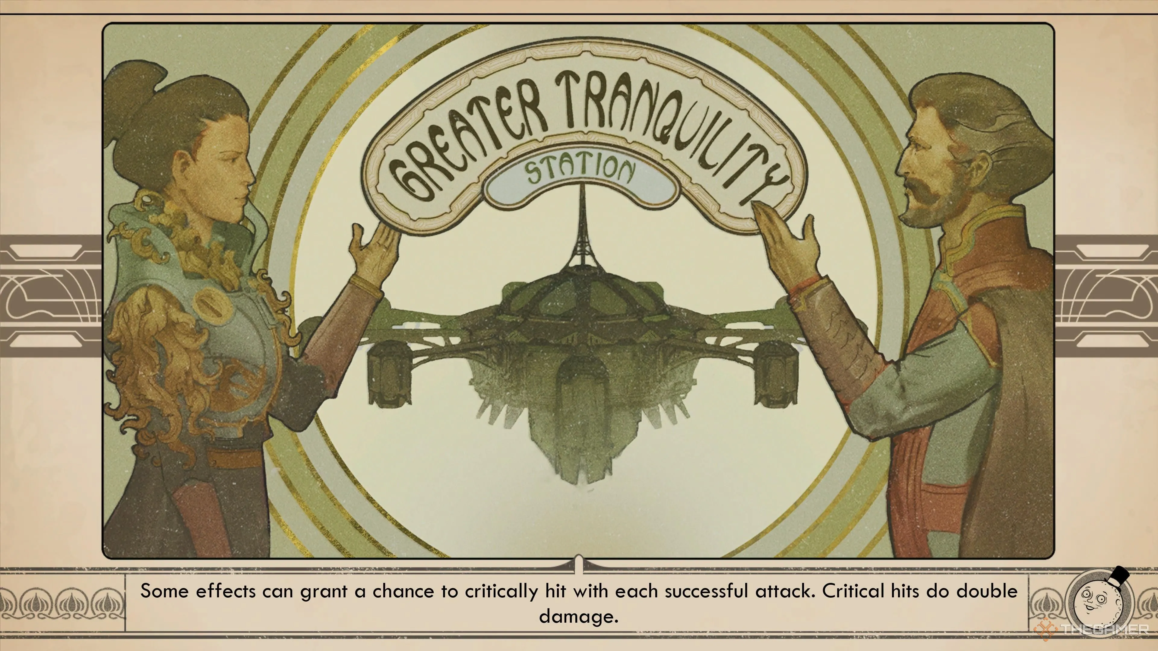 Ảnh màn hình tải game cho thấy buổi hòa đàm hòa bình trên Greater Tranquility Station