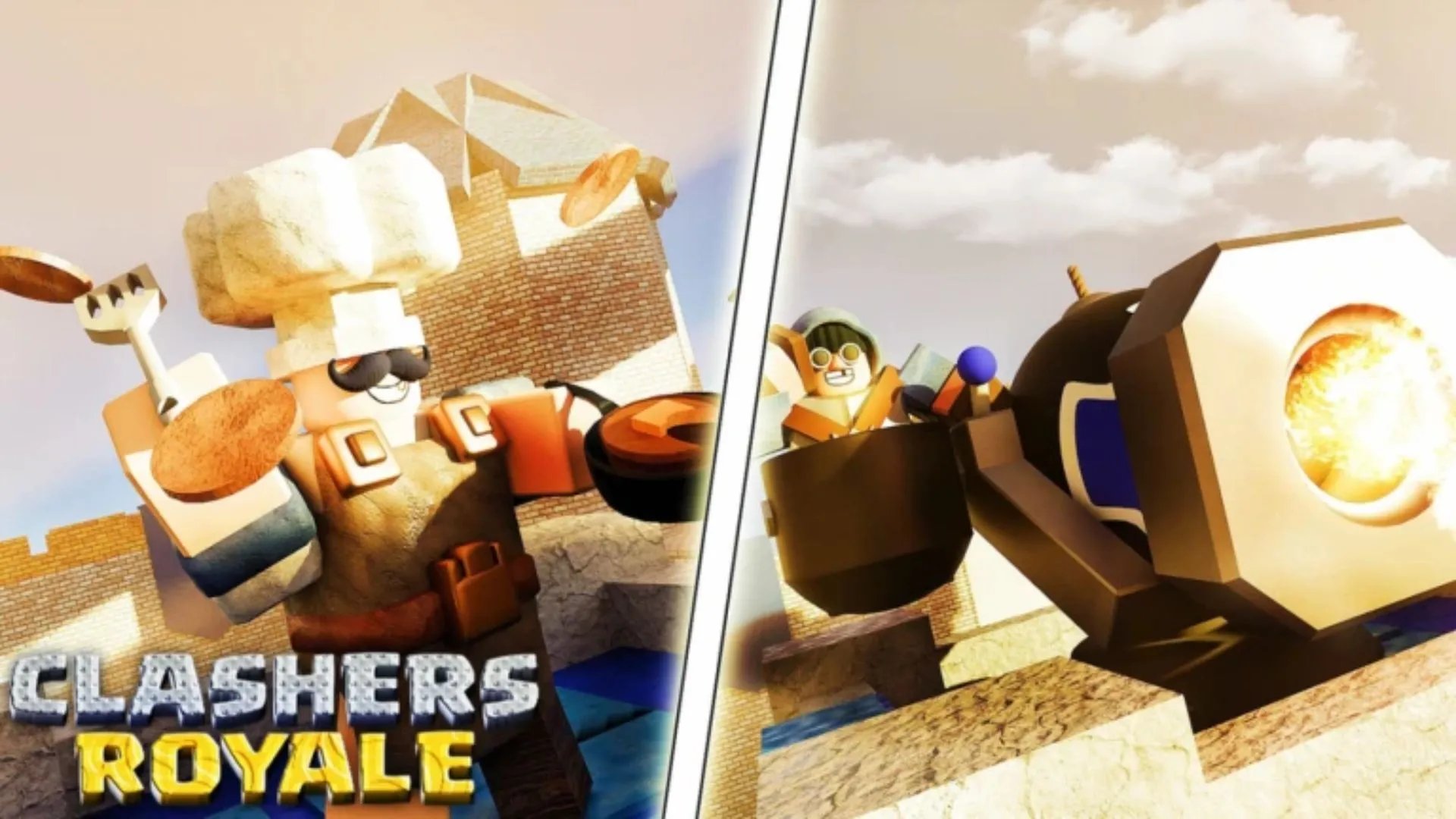 Ảnh minh họa nhân vật và đấu trường Clashers Royale, gợi ý theo dõi cập nhật sự kiện trong game