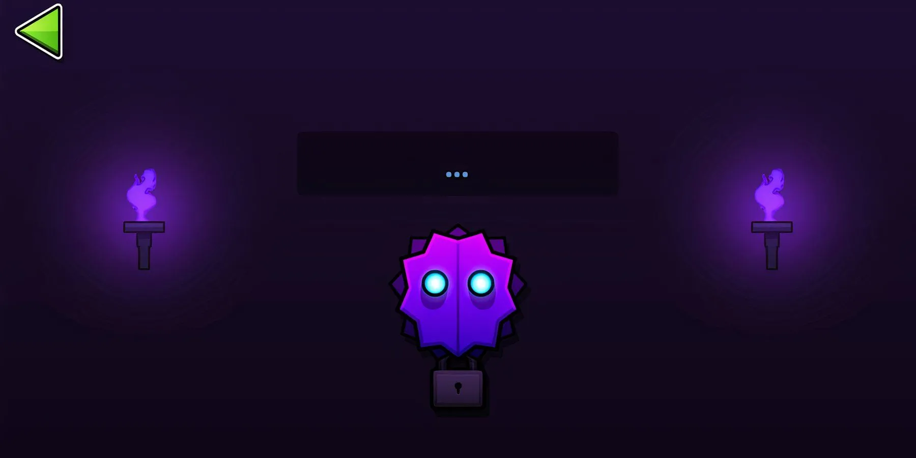 Ảnh The Wraith Vault trong Geometry Dash, cánh cửa kho bí mật và biểu tượng nhận quà
