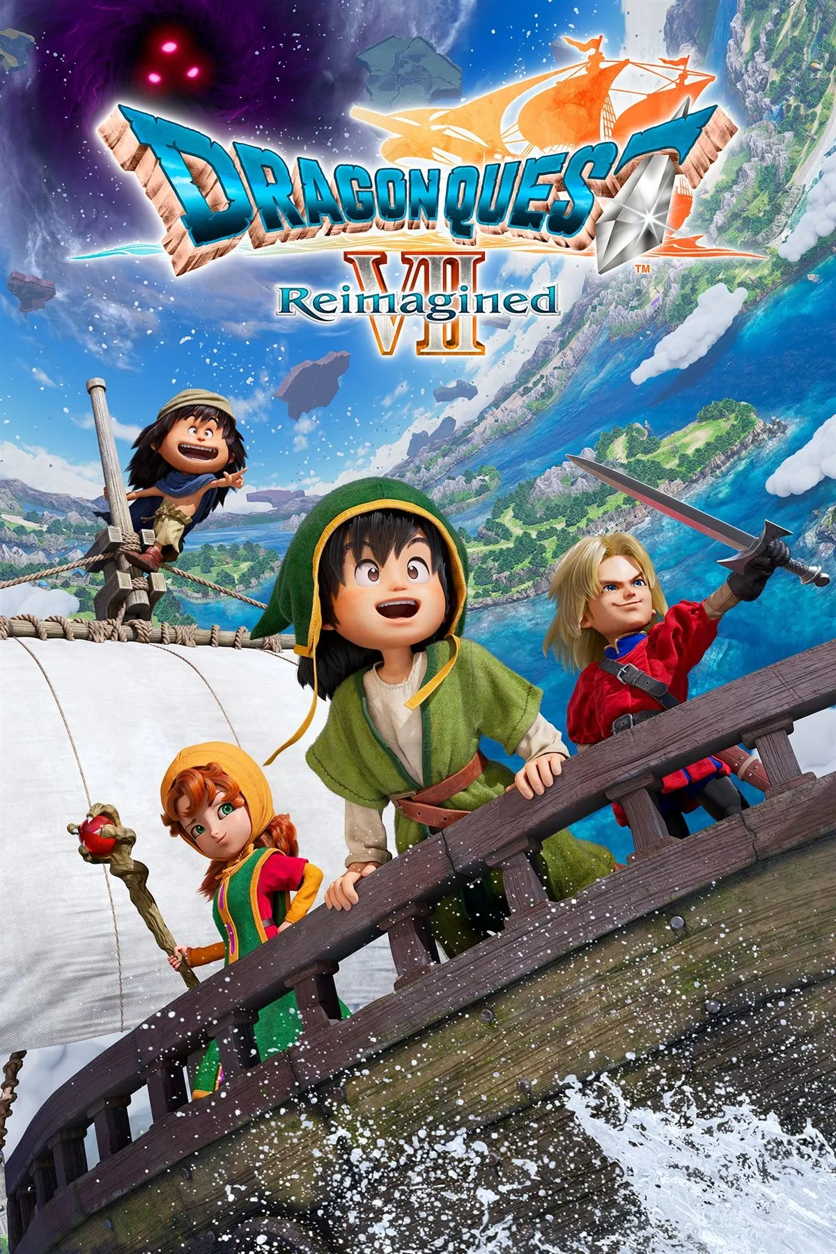 Artwork Dragon Quest VII Reimagined với phong cách diorama - JRPG turn-based và phiêu lưu đời thường