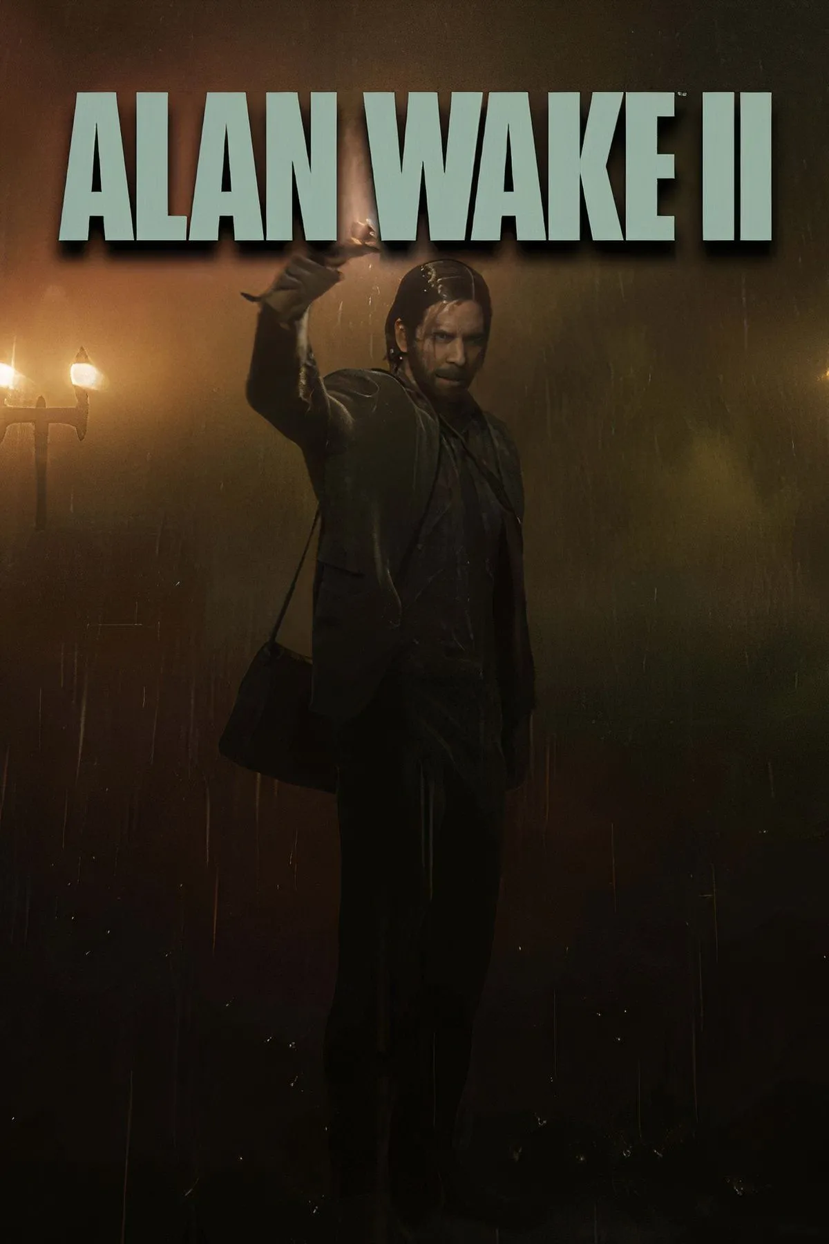 Bìa Alan Wake 2 với gương mặt ám ảnh trên nền tối