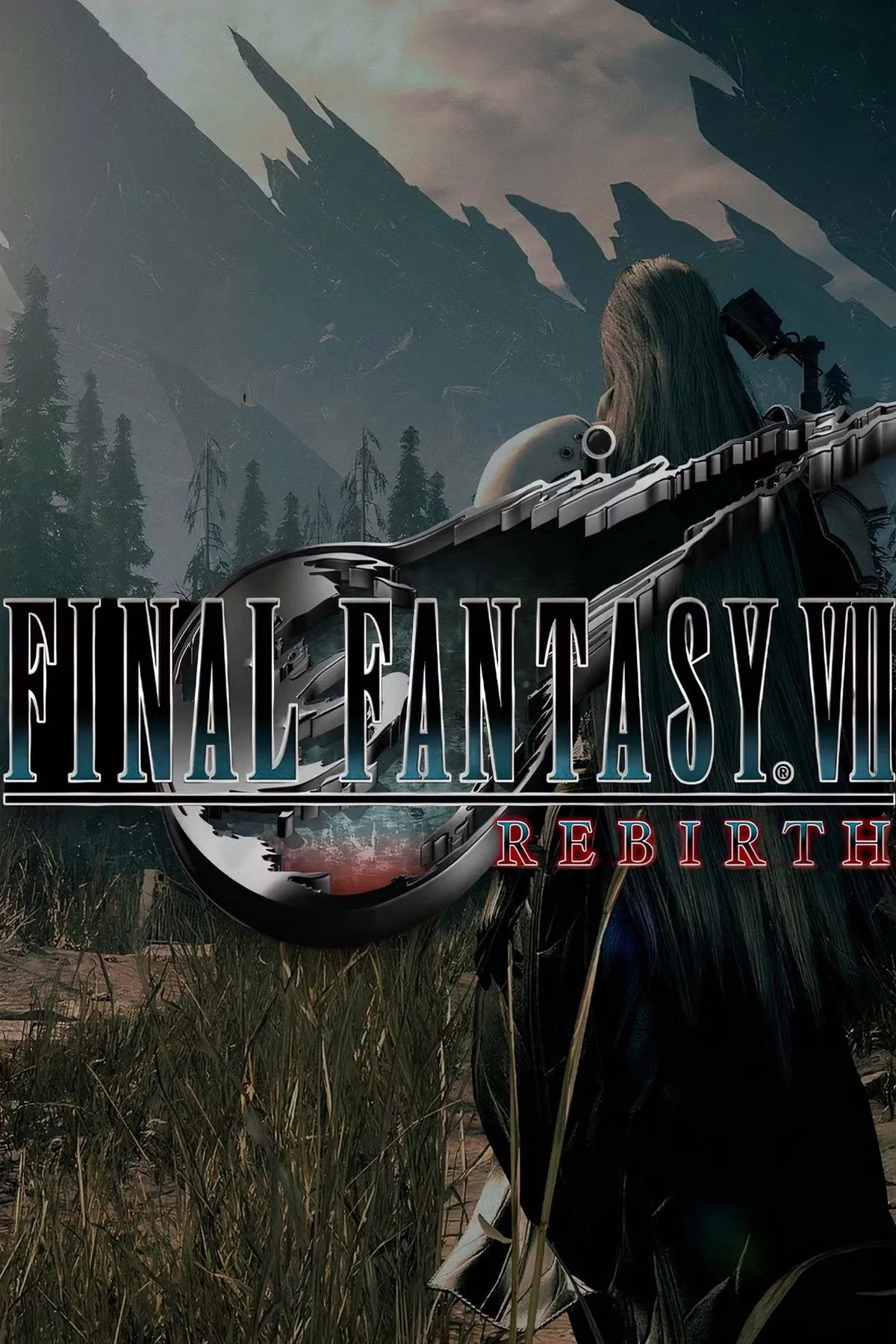 Bìa chính thức Final Fantasy 7 Rebirth — artwork quảng bá với nhân vật chính và tông màu ấm