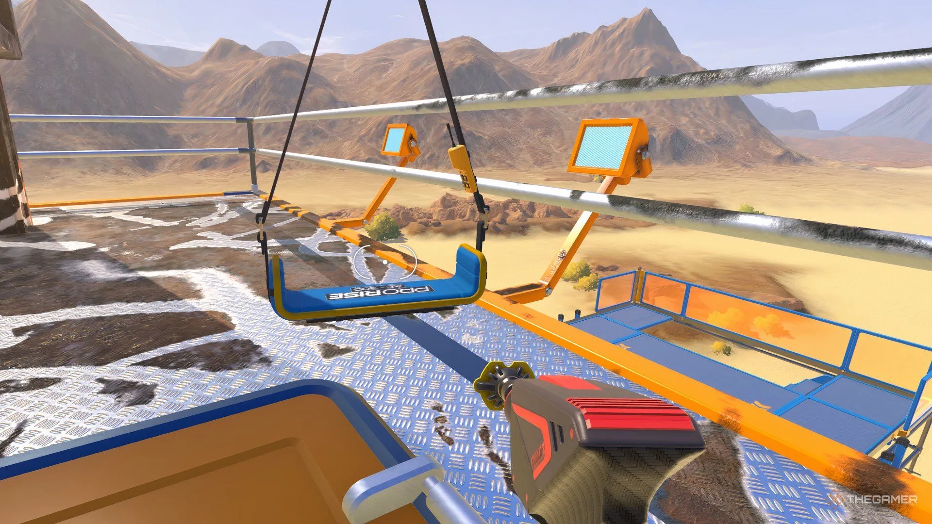 Biển quảng cáo có thể tiếp cận bằng aerial swing trong PowerWash Simulator 2.