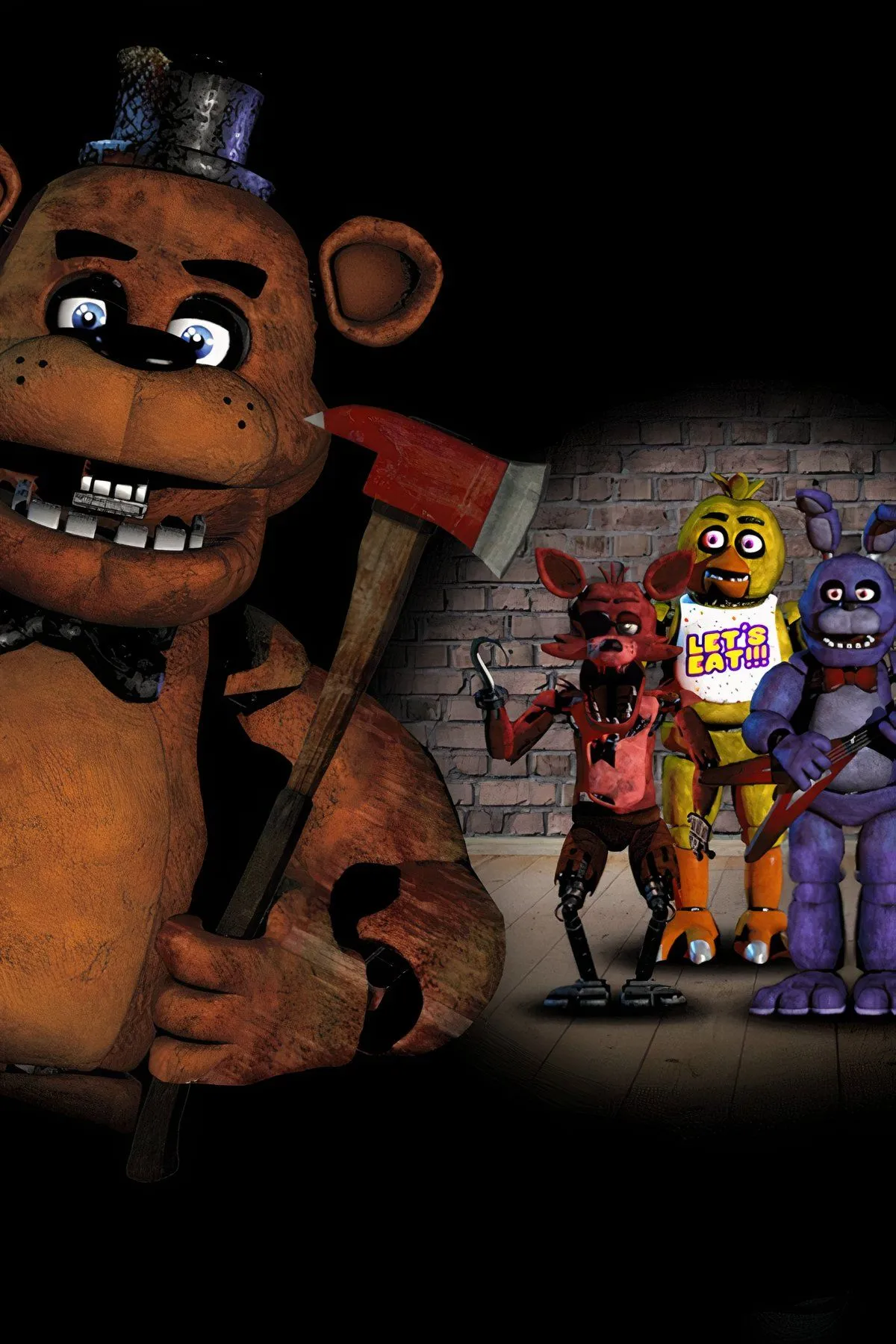 Các animatronic trong Five Nights at Freddy's ánh mắt lạnh lùng nhìn thẳng vào người chơi