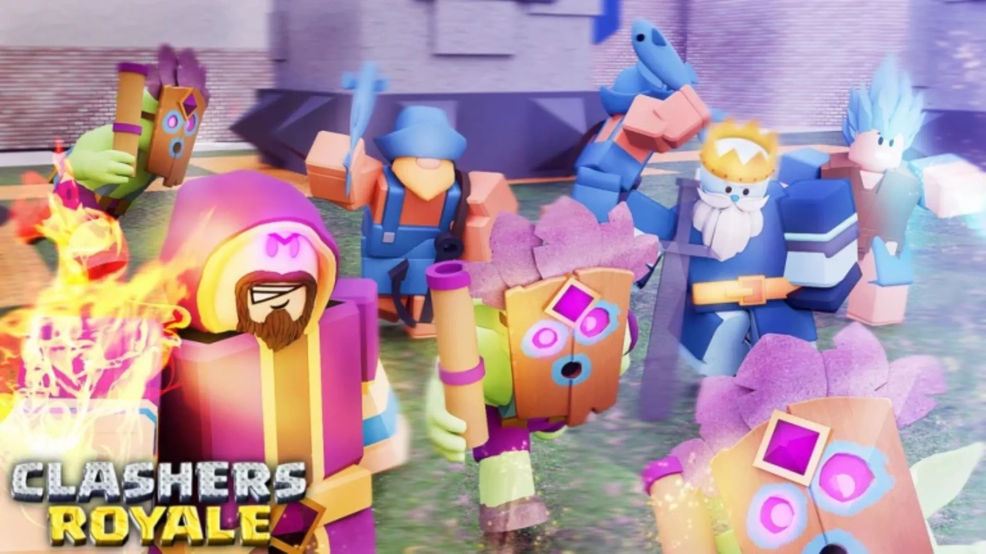 Các nhân vật Clashers Royale trong game Roblox, minh họa nhân vật và trang phục