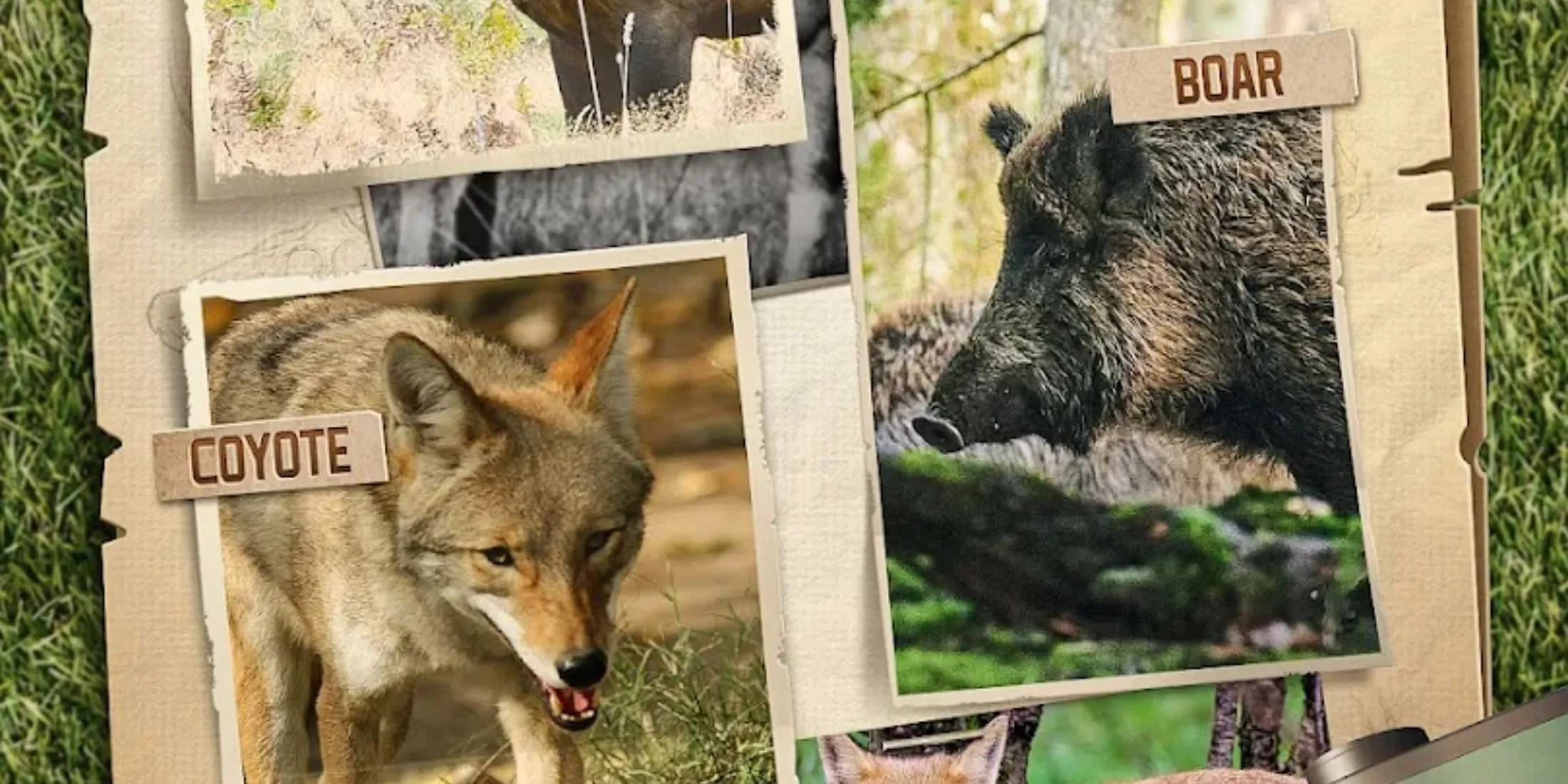Cảnh săn bắn trong Hunting Sniper: sói và heo rừng trên bản đồ săn, ảnh minh họa việc nhận quà bằng mã