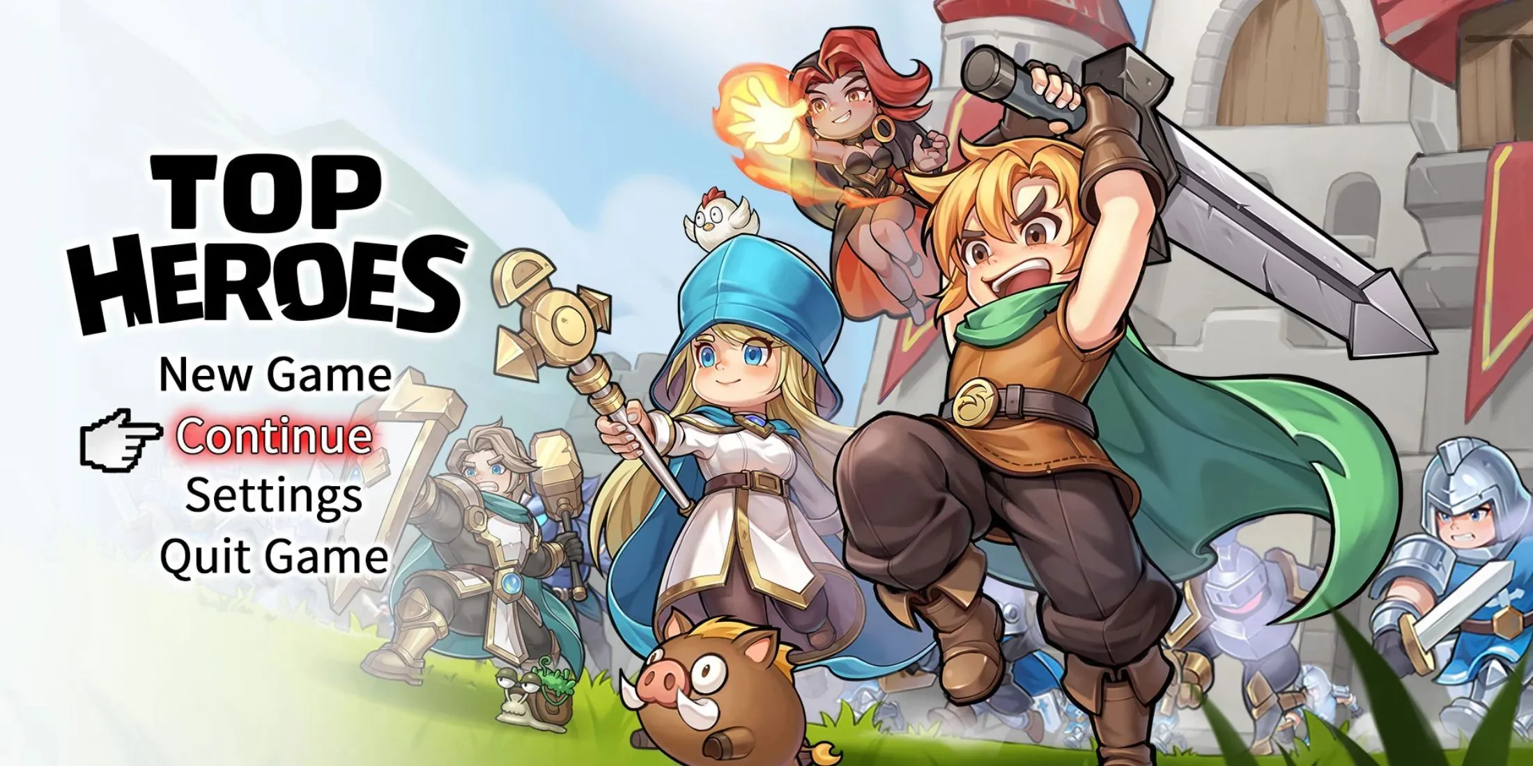 Dàn nhân vật Top Heroes trong game: các anh hùng và biểu cảm