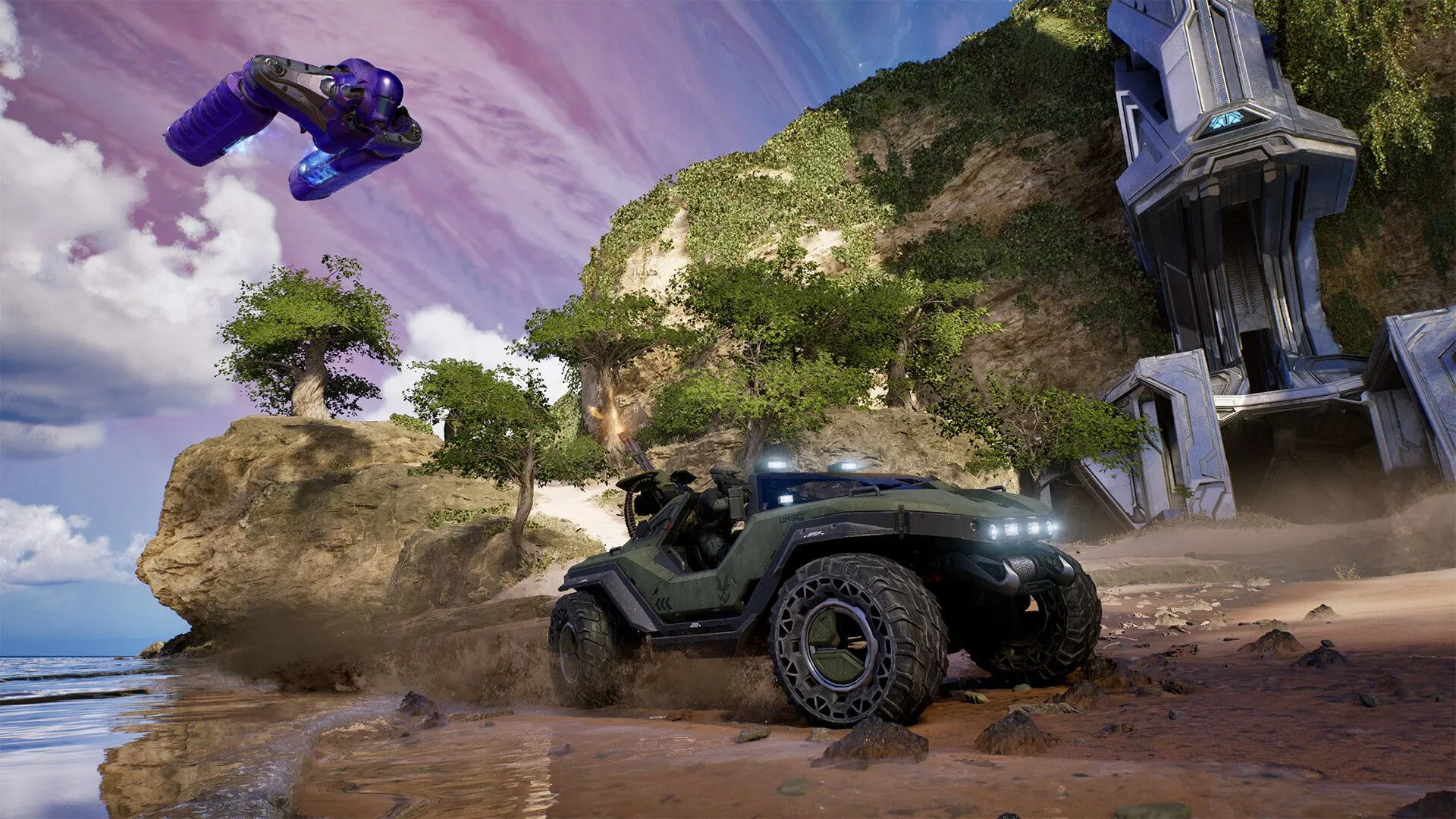 Gameplay The Silent Cartographer với Warthog trong Halo: Campaign Evolved demo tại Halo WC