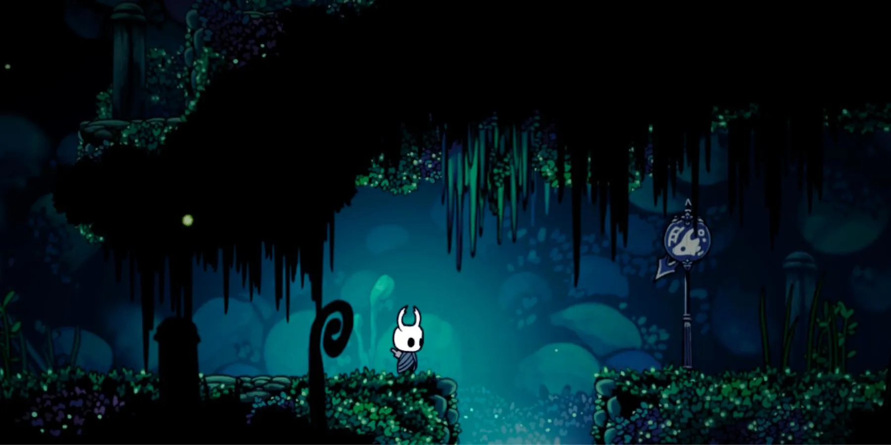 Greenpath đầy cây cỏ, trạm ẩn sau bụi rậm và kẻ thù xanh