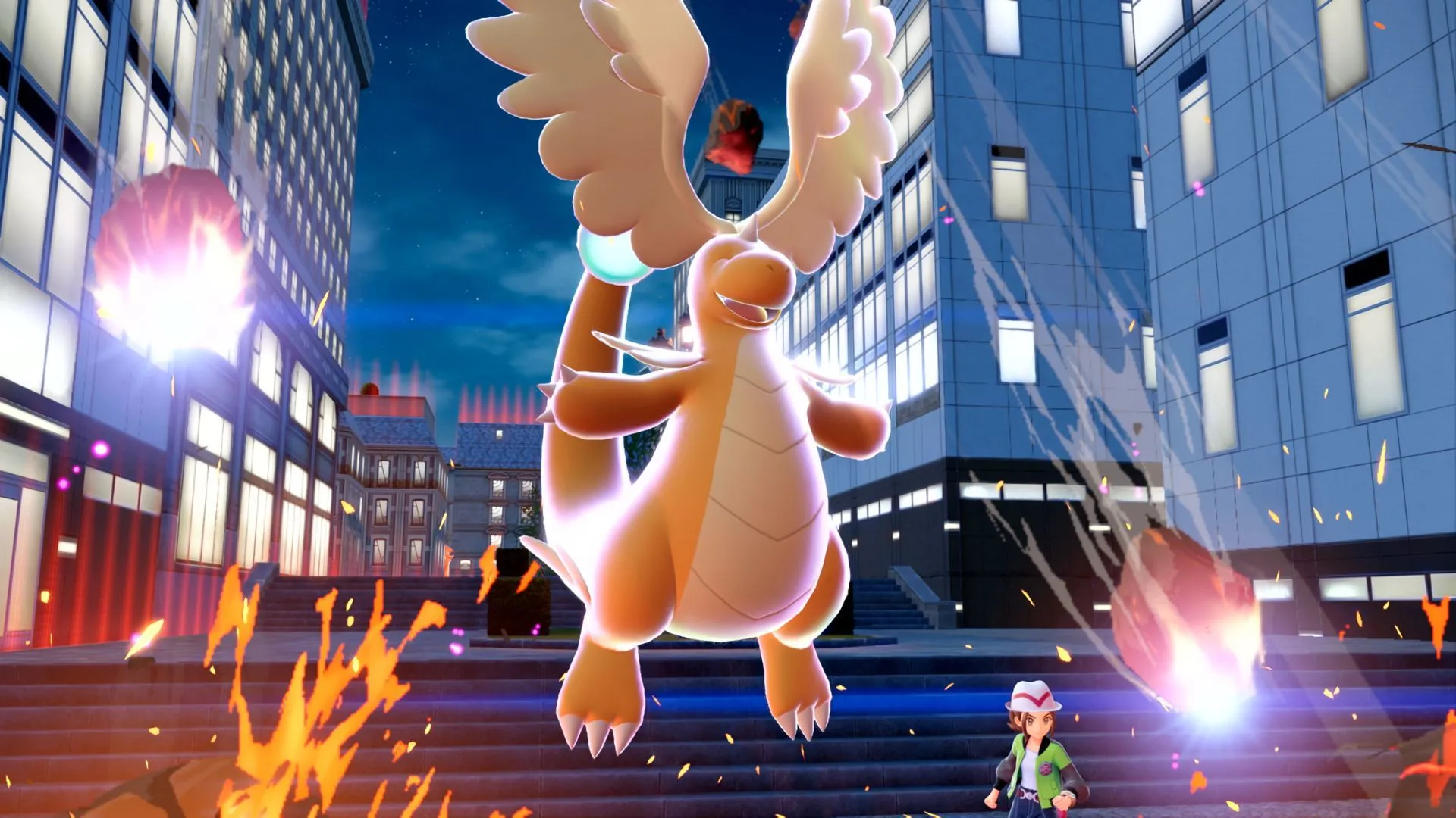 Mega Dragonite dùng Draco Meteor, thể hiện tầm vóc pseudo-legendary