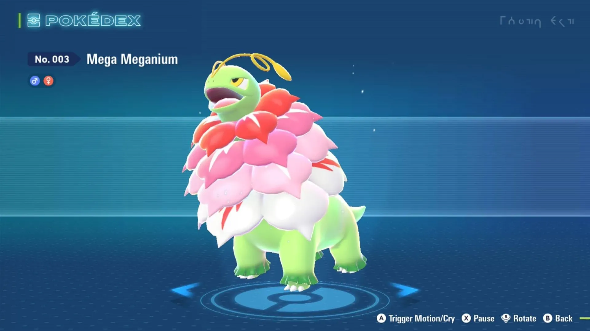Mega Meganium trong Pokemon Legends: Z-A, Mega Meganium với hệ Grass/Fairy mạnh mẽ