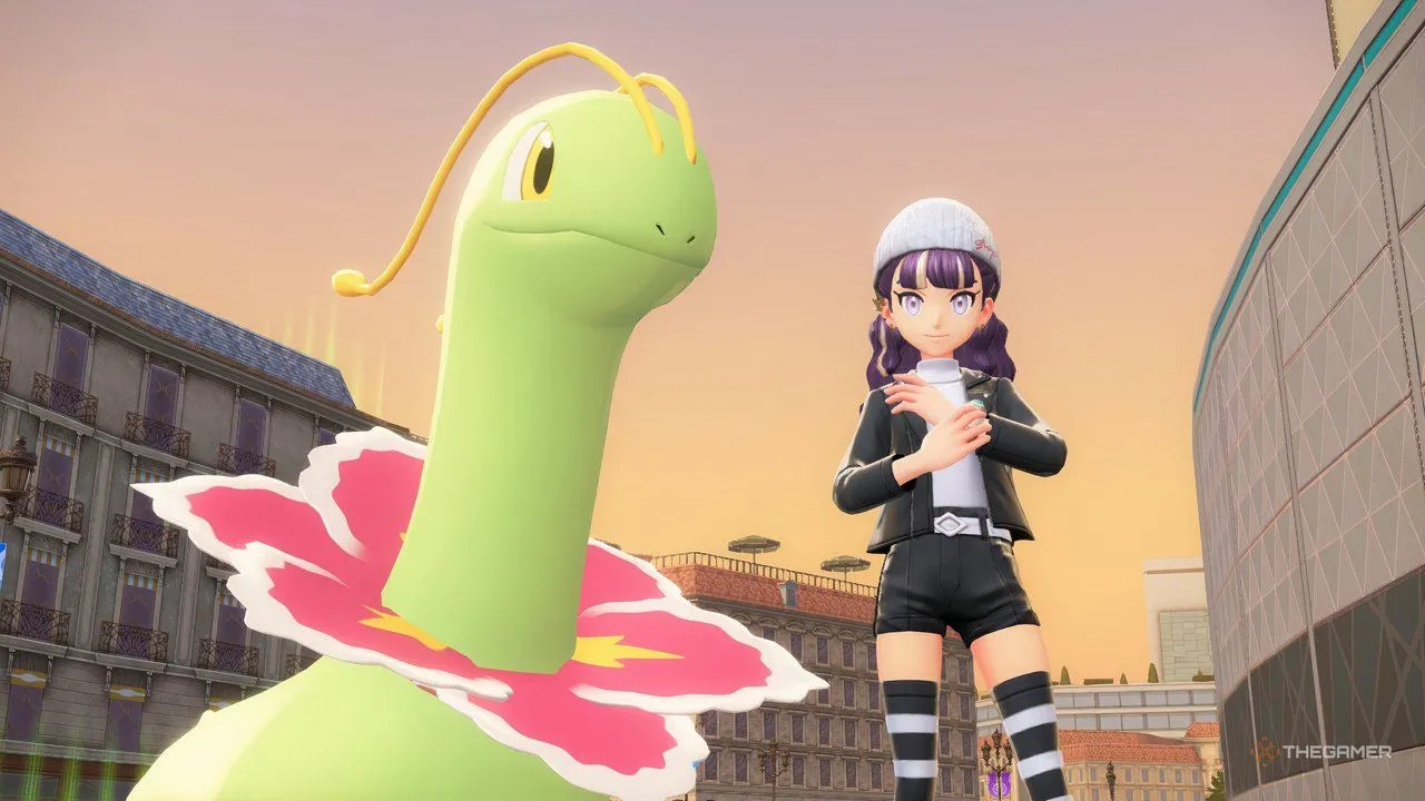 Meganium và người huấn luyện chụp hình trong Pokemon Legends: Z-A, gợi ý TM hệ Grass và vị trí mái nhà